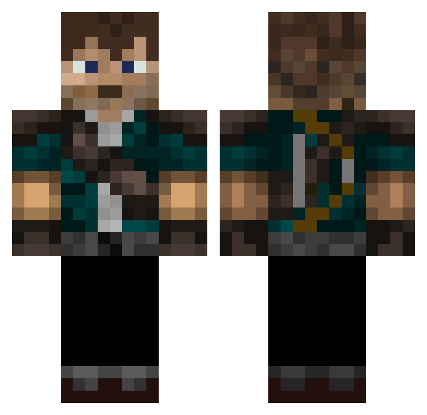 dang Minecraft skin, front and back view