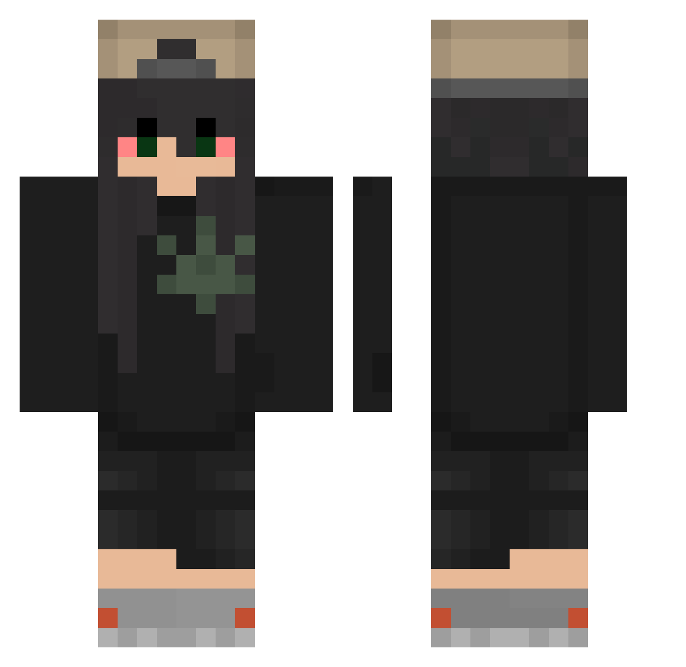 napewnonieania Minecraft skin, front and back view