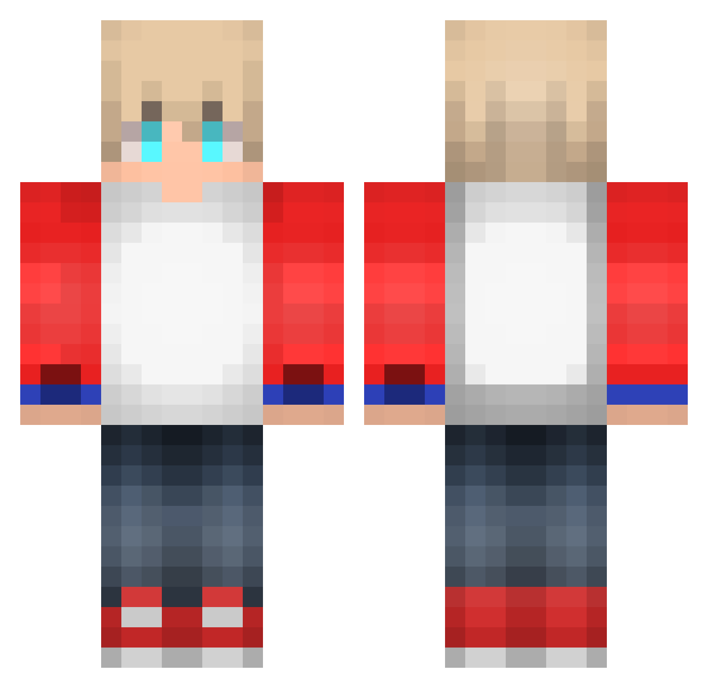 BrunoCorrea22 Minecraft skin, front and back view