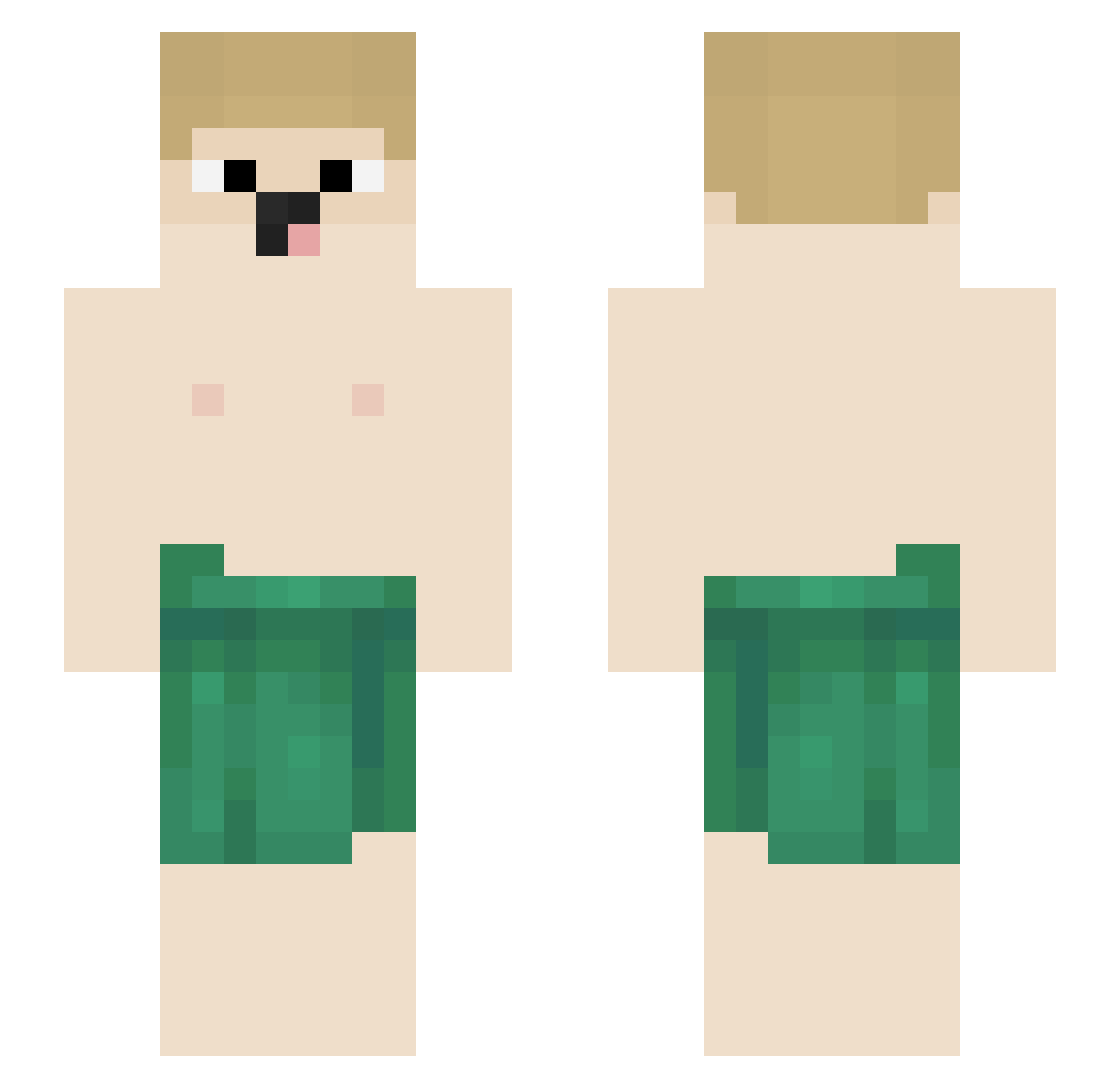 FinnDiesel69 Minecraft skin, front and back view