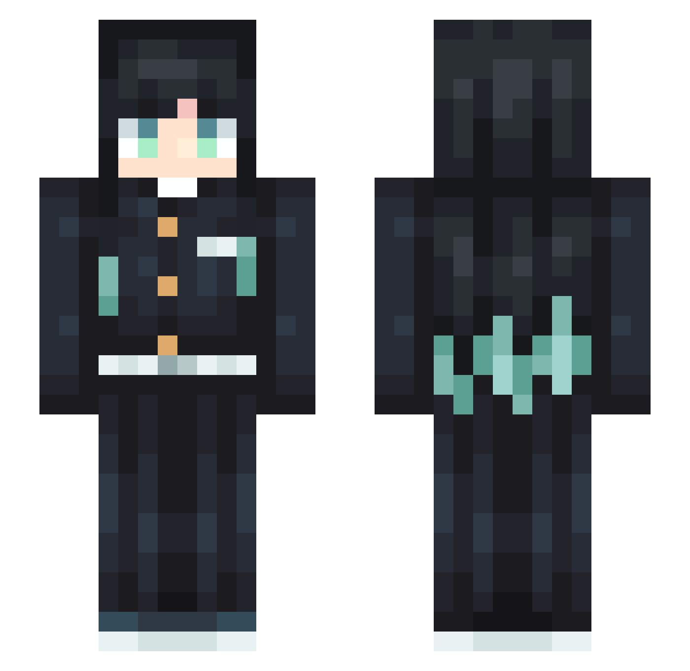 JLicm Minecraft skin, front and back view