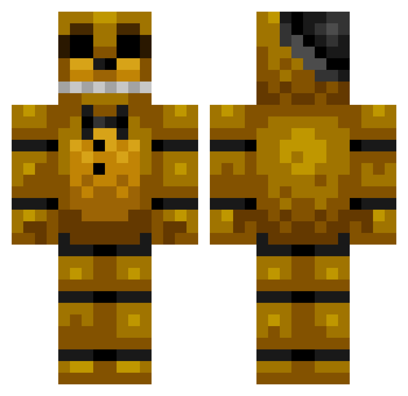 I226I Minecraft skin, front and back view