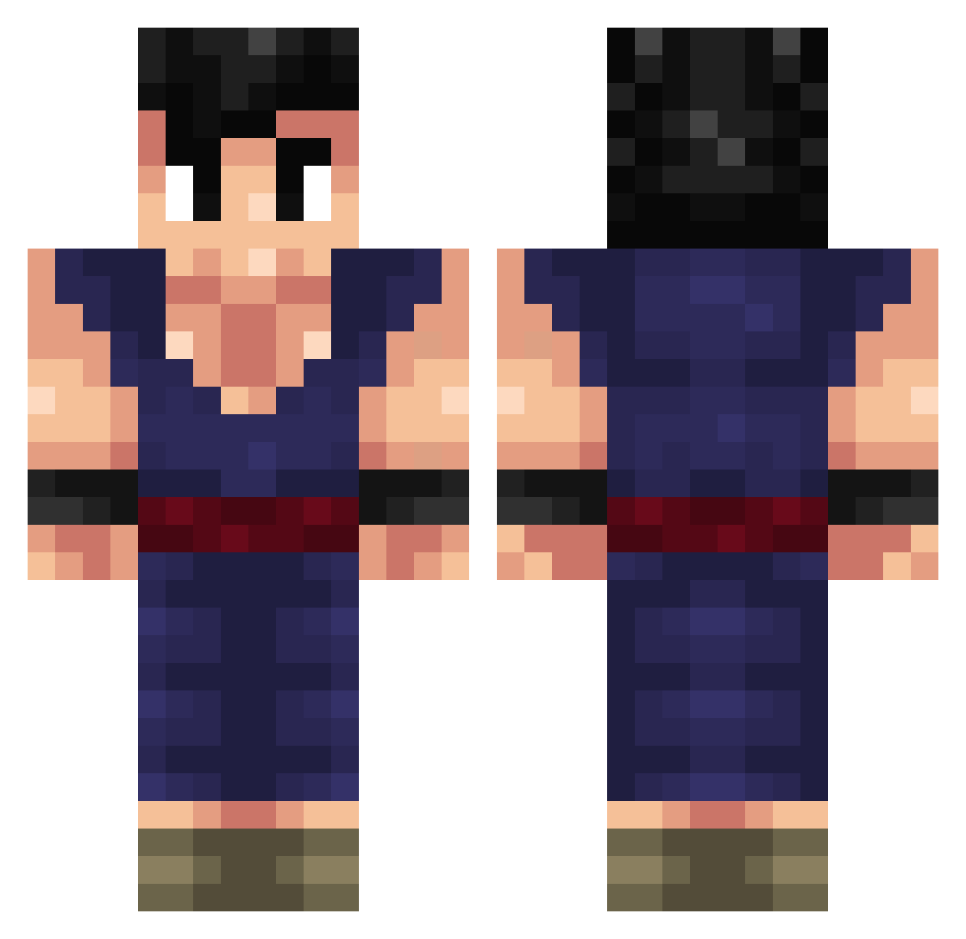 _Dan17_ Minecraft skin, front and back view