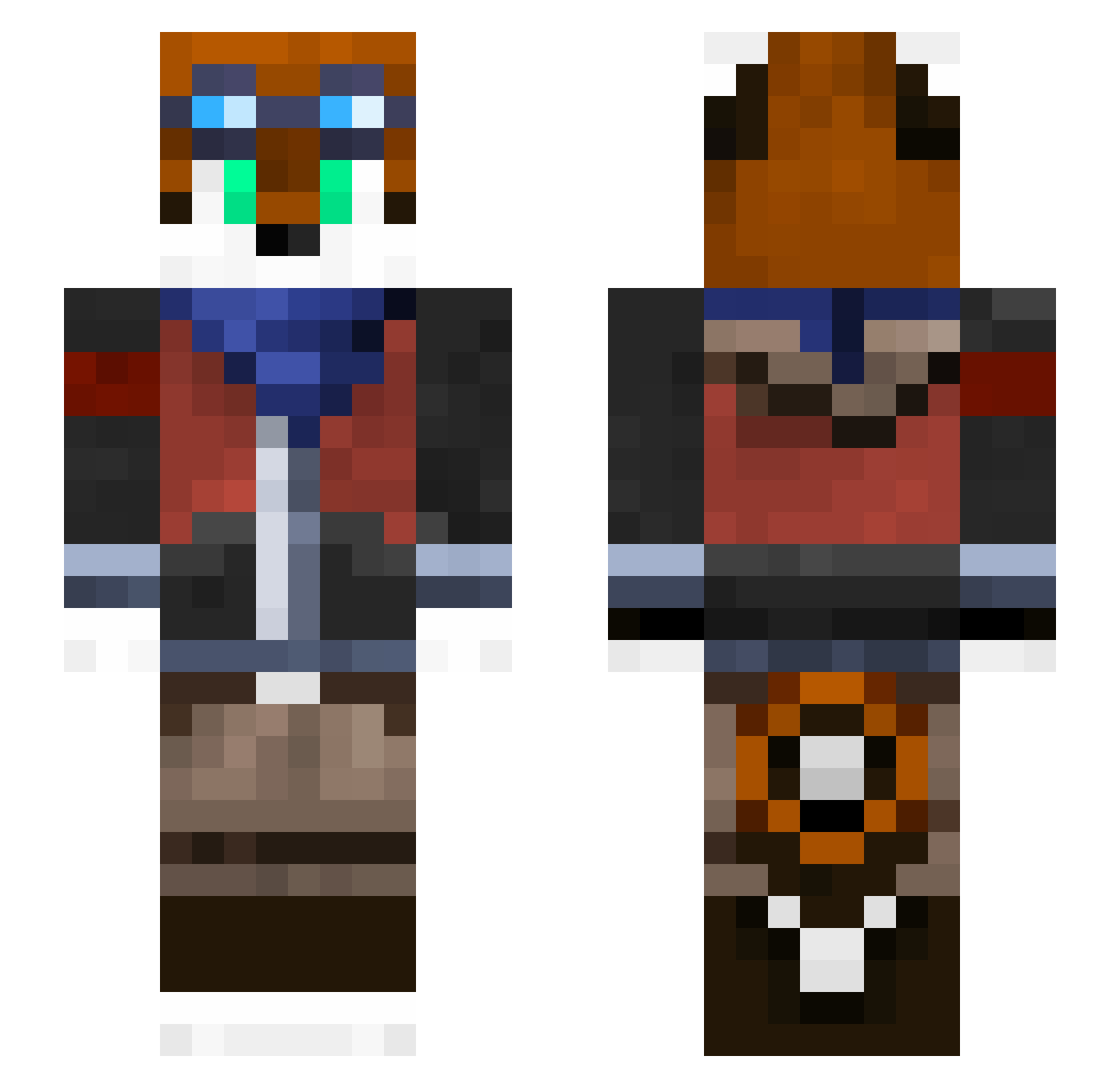 HiMyNameIsRikkyz Minecraft skin, front and back view