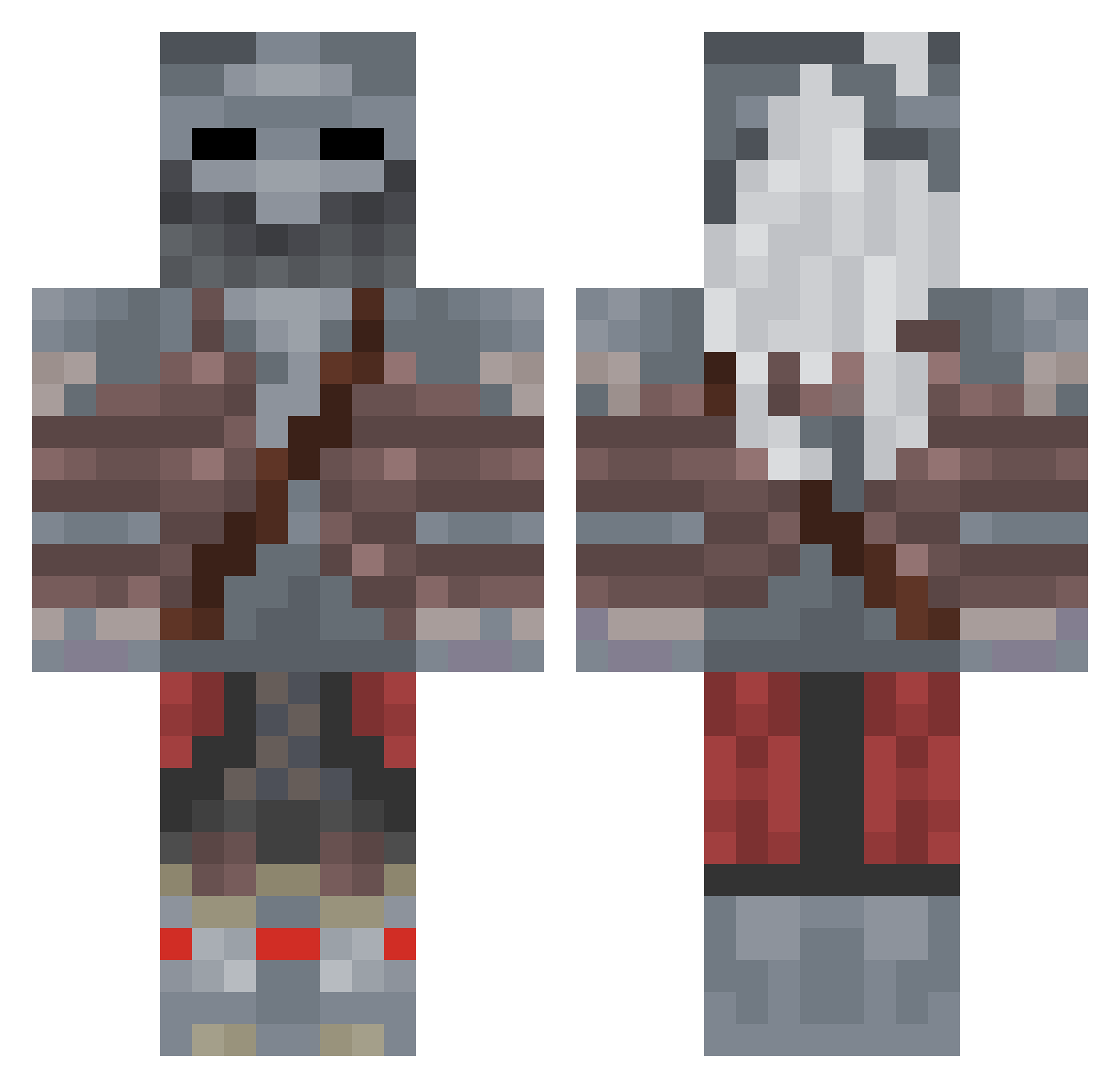 sisterclover23 Minecraft skin, front and back view