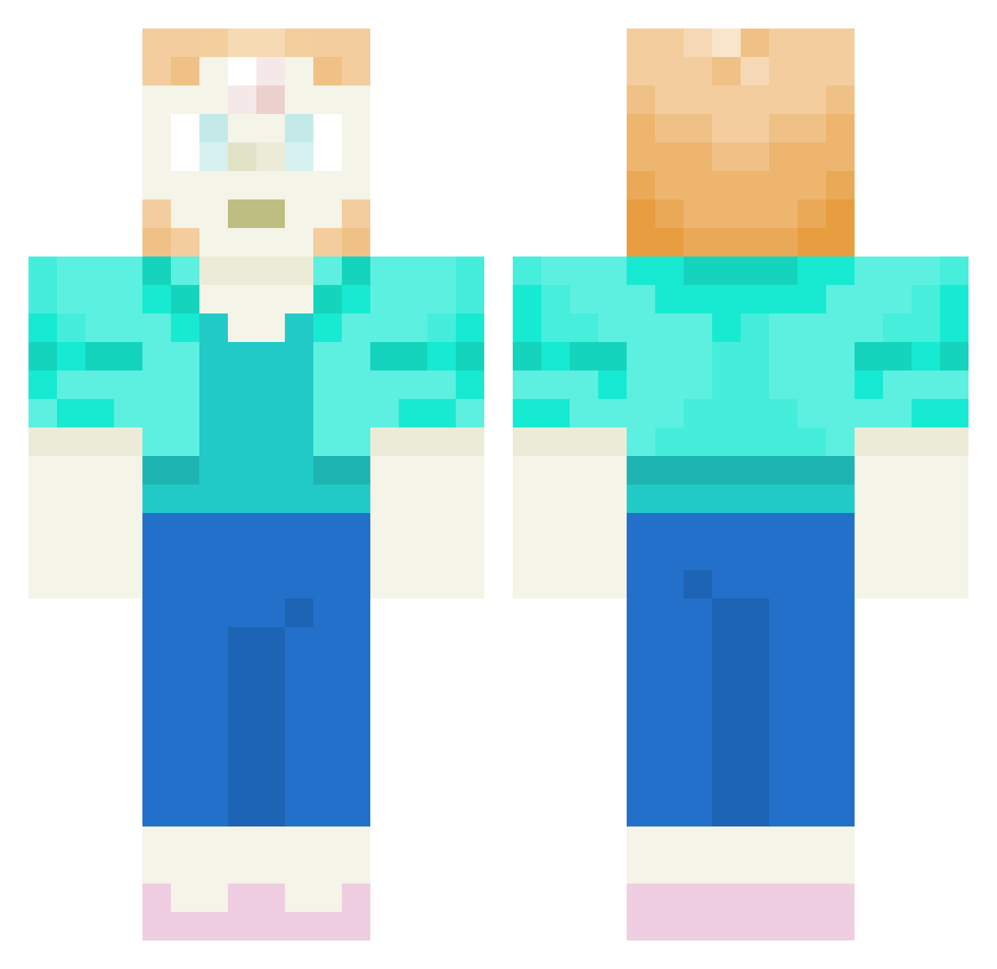 wingstop124 Minecraft skin, front and back view