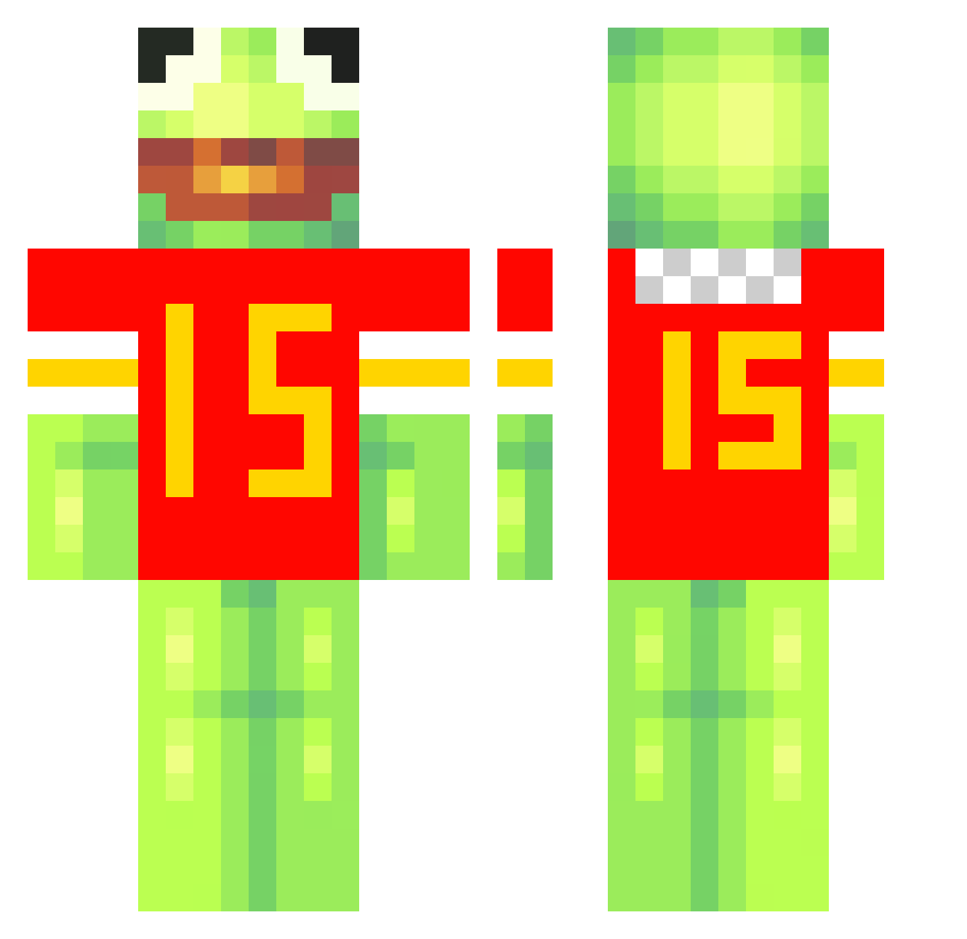 LouB15_ Minecraft skin, front and back view