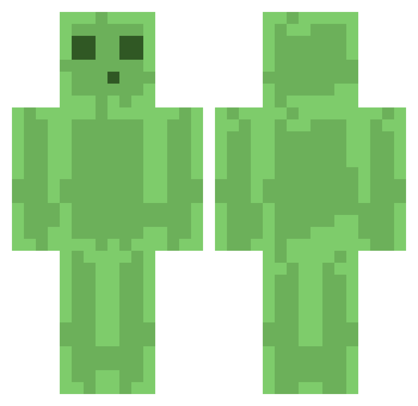 Bucher08 Minecraft skin, front and back view