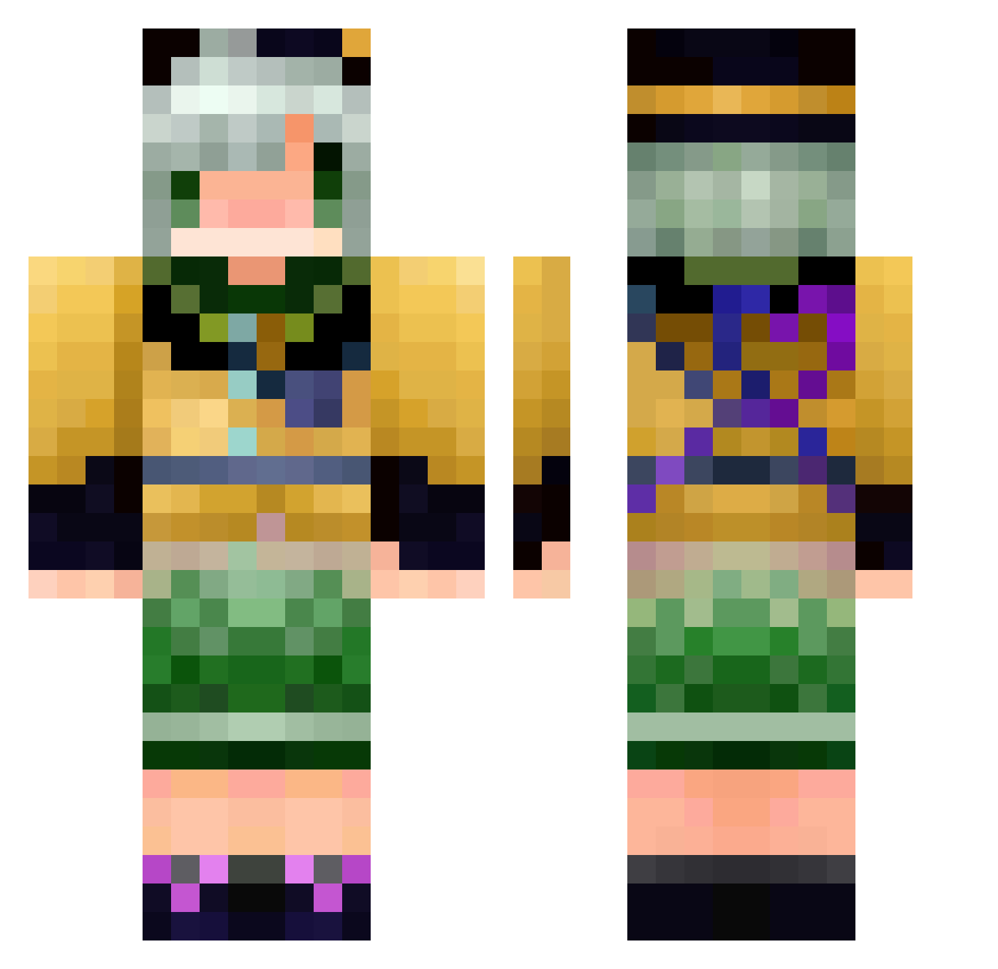 osyusimaru Minecraft skin, front and back view