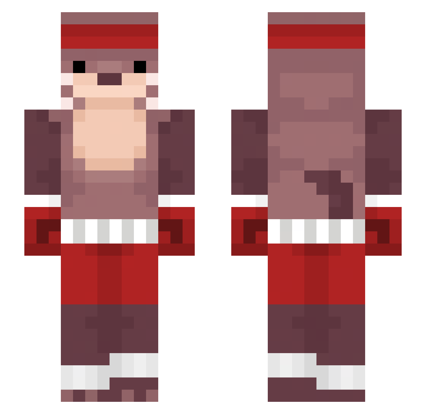 megghie Minecraft skin, front and back view