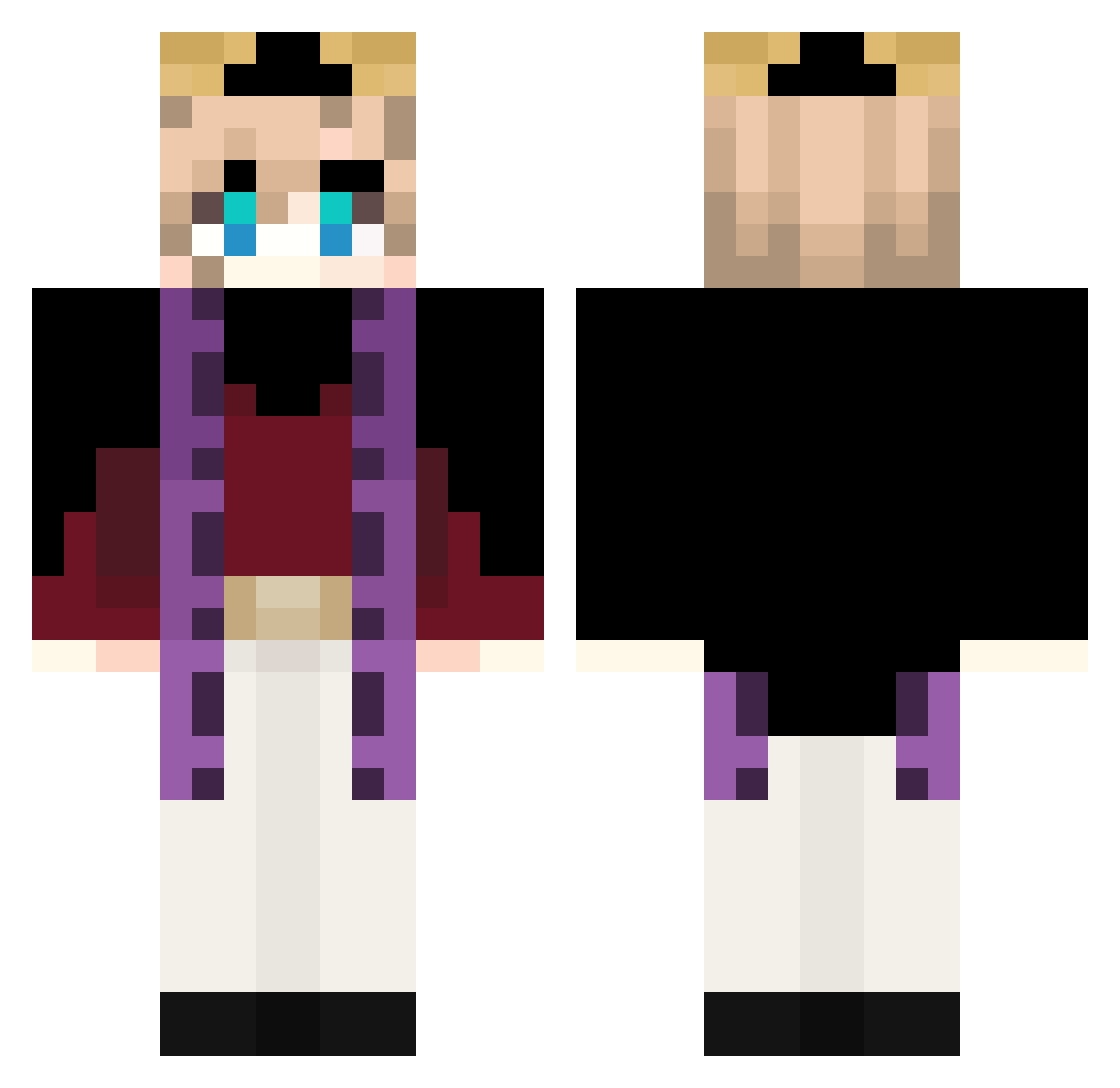 l7awyjl9l Minecraft skin, front and back view