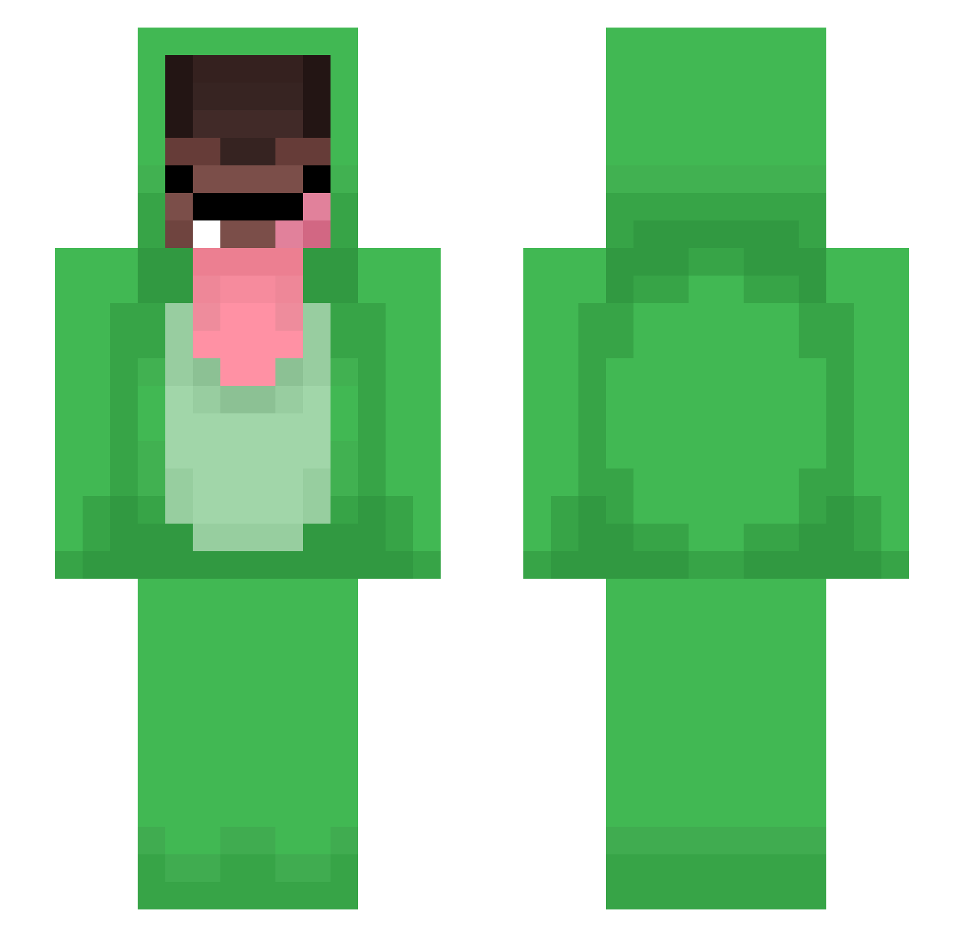 JohnCornPlayz Minecraft skin, front and back view