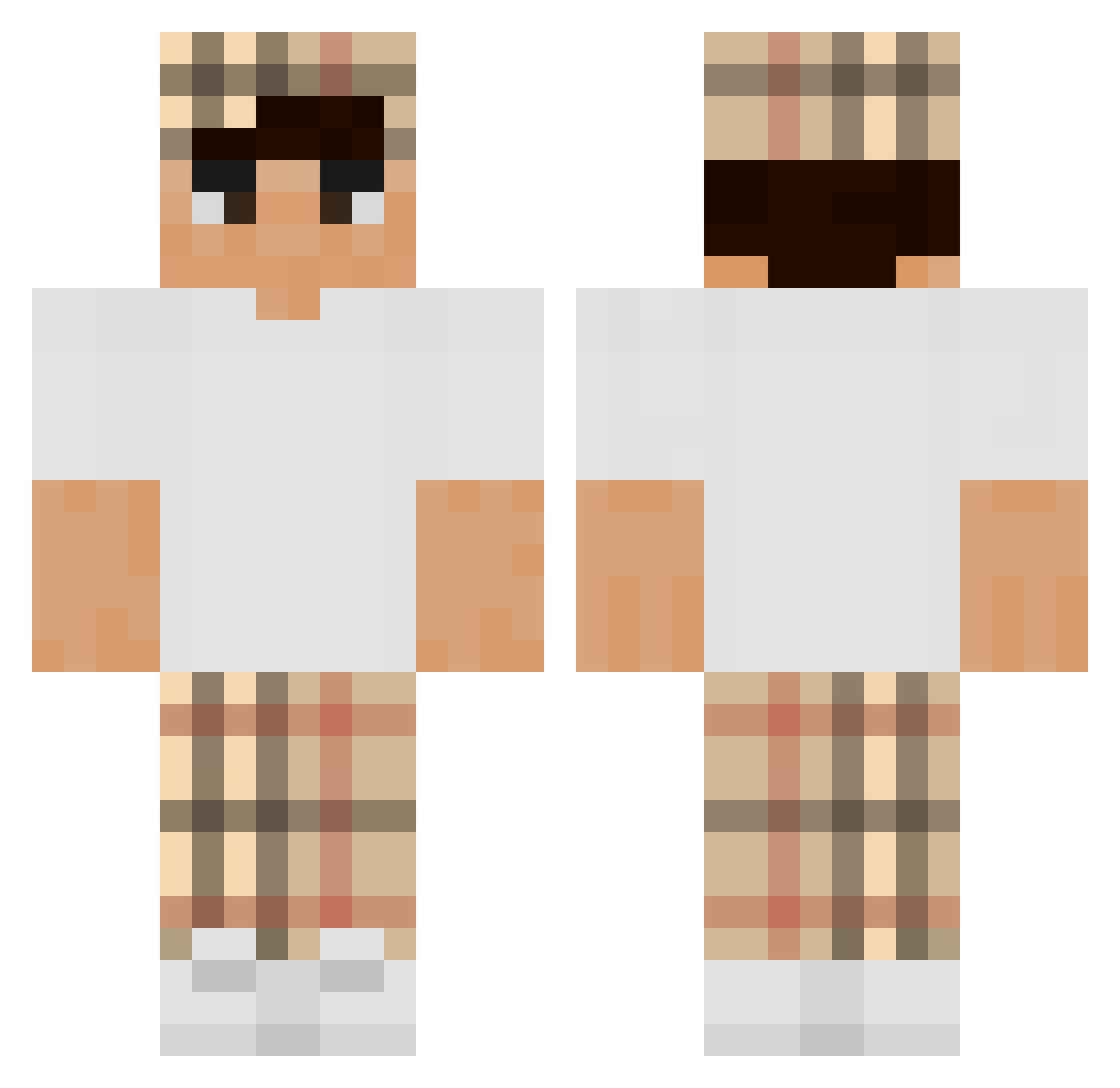 Il_leo_destro Minecraft skin, front and back view