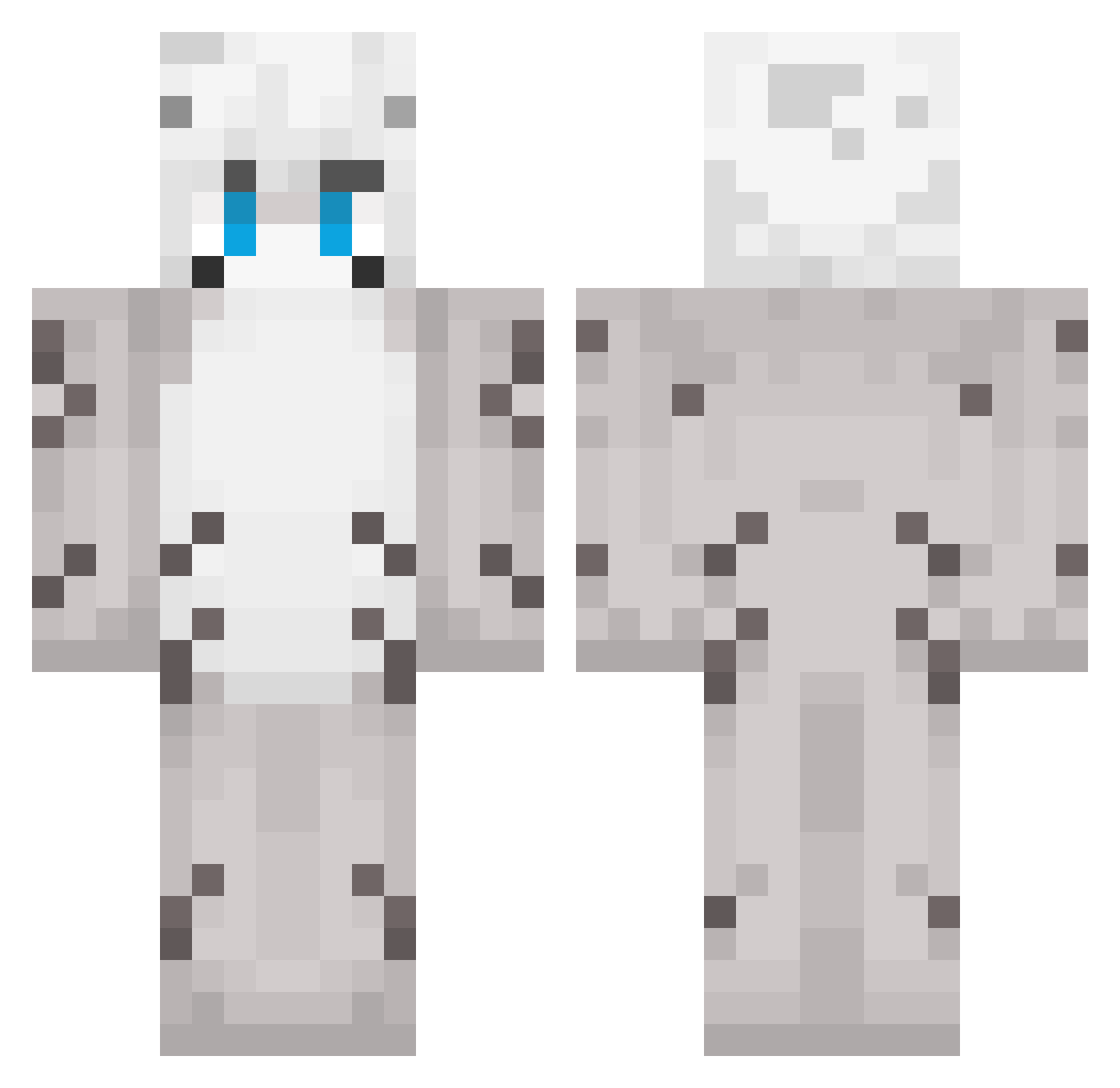 Zyloft_1 Minecraft skin, front and back view