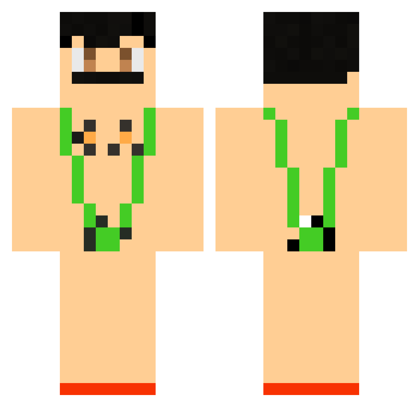 amusa_ Minecraft skin, front and back view