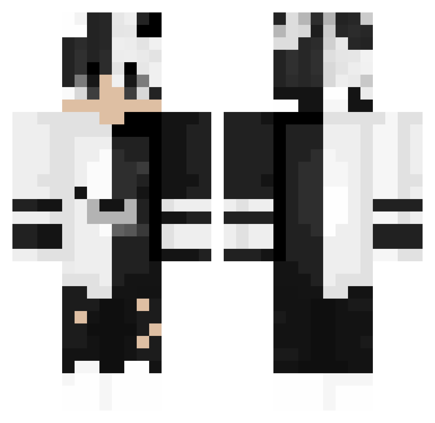 Koumiowo Minecraft skin, front and back view