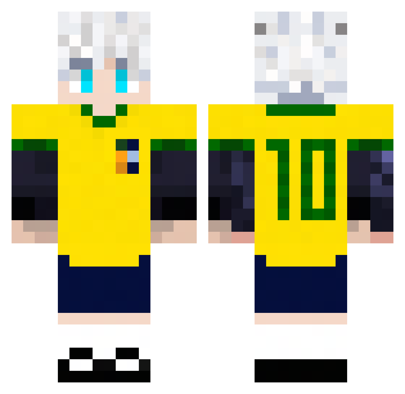 RealKarlin Minecraft skin, front and back view