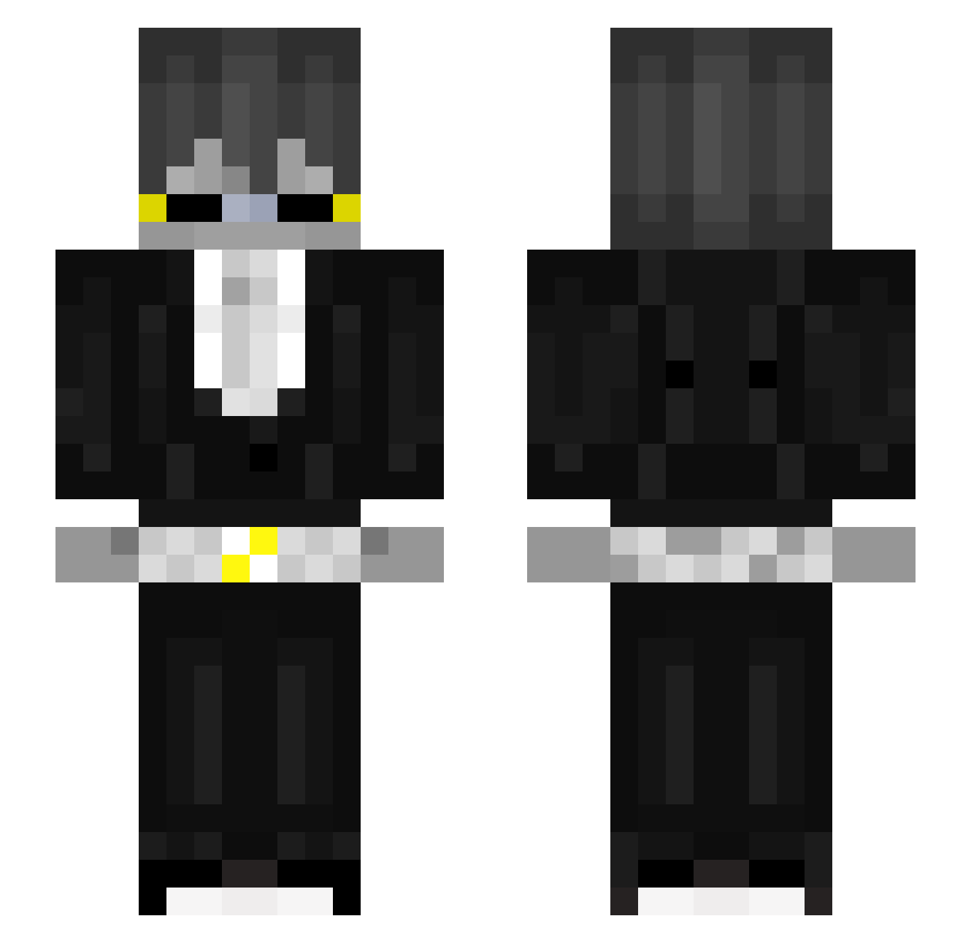aurix0 Minecraft skin, front and back view