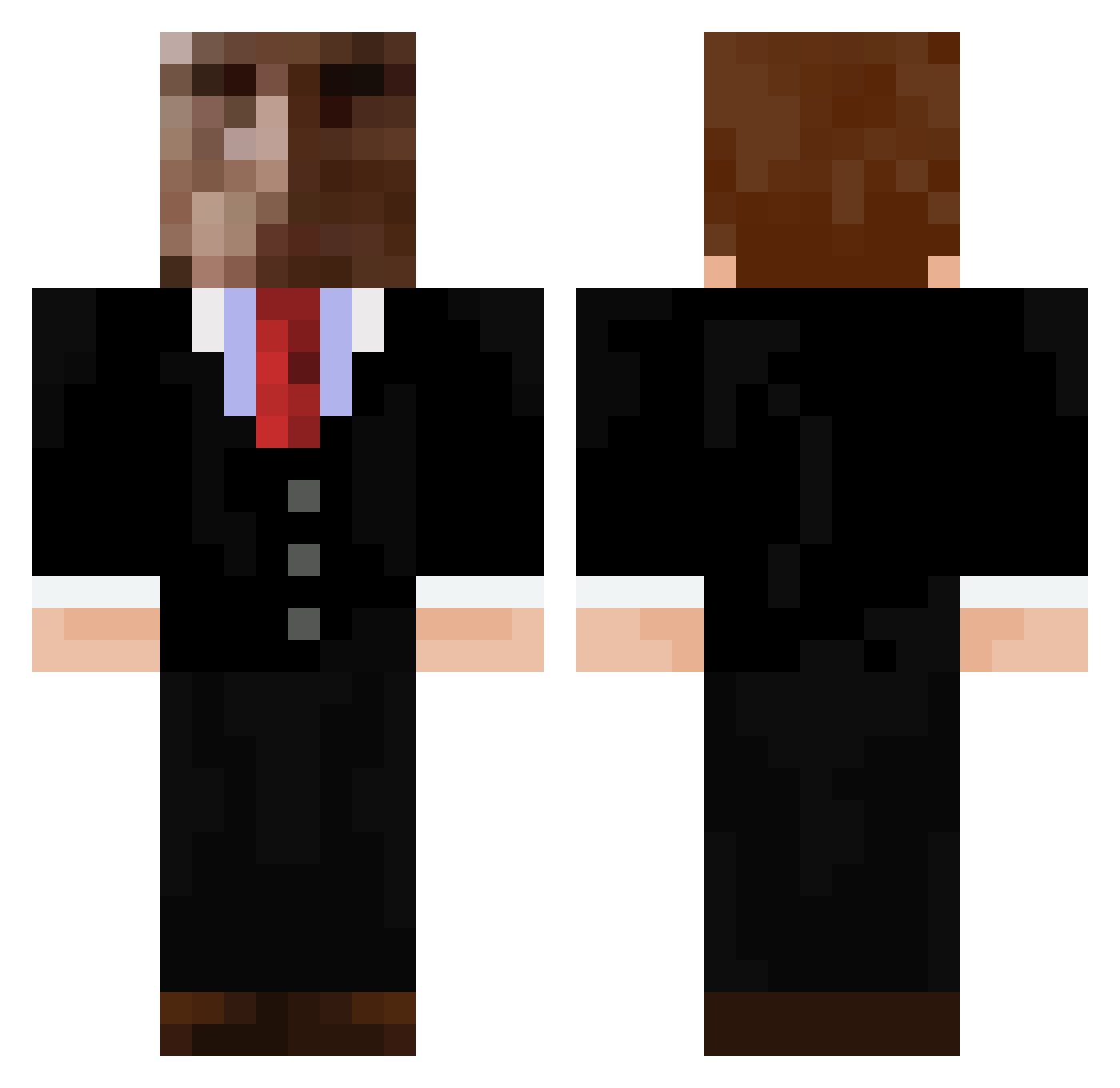 MotivationGuy Minecraft skin, front and back view