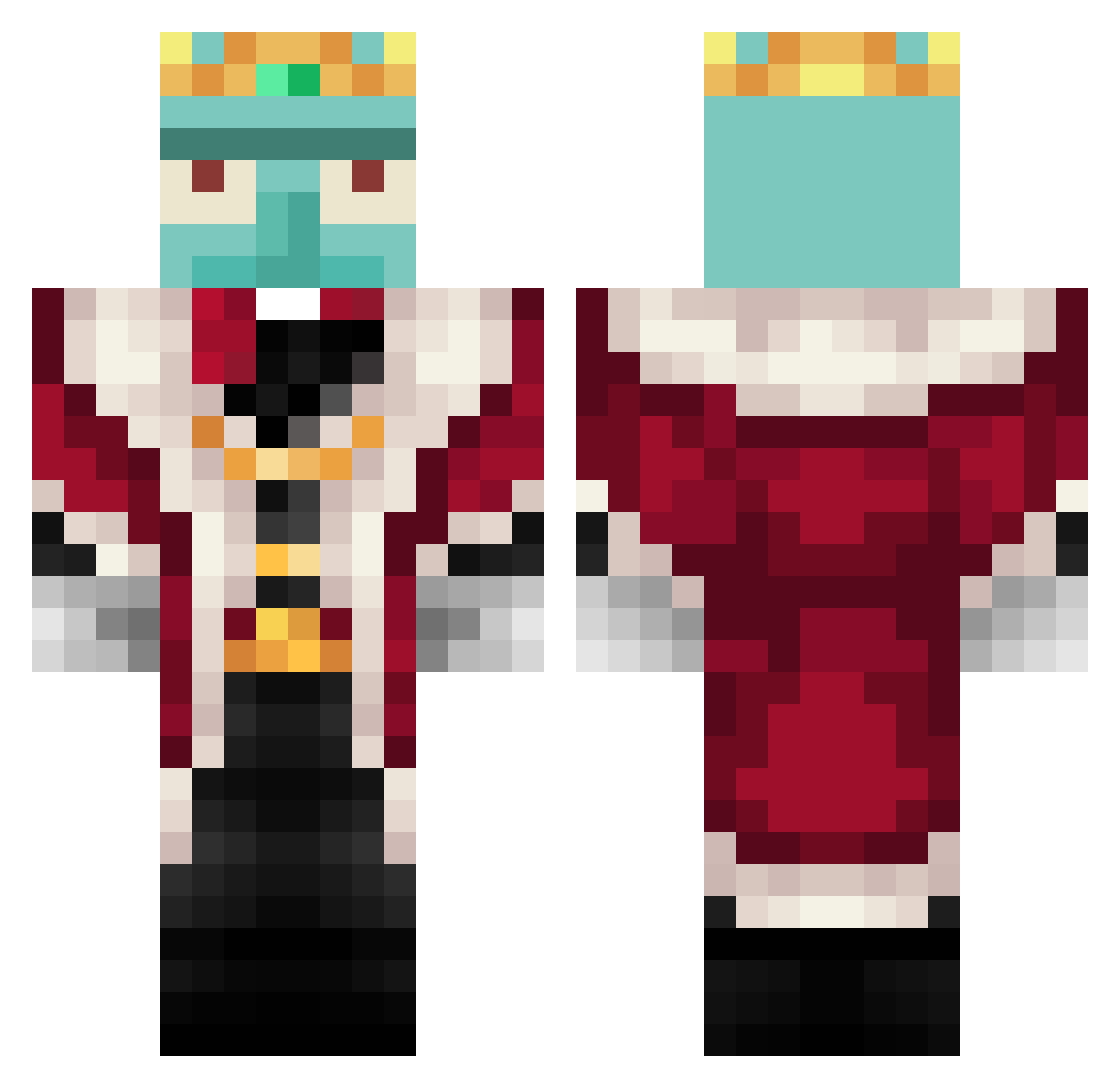 yarinkr2011 Minecraft skin, front and back view