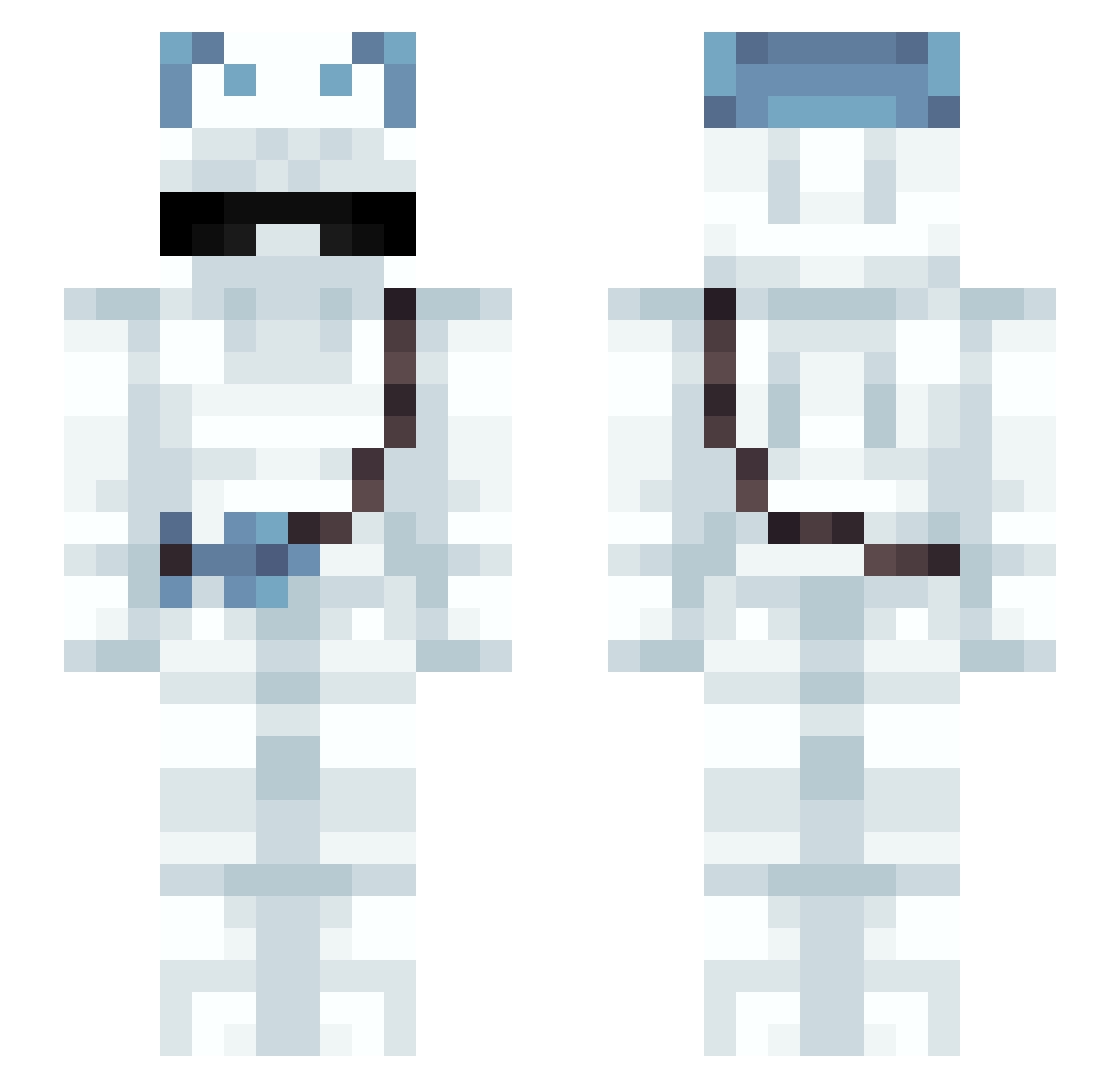 VeidV2 Minecraft skin, front and back view