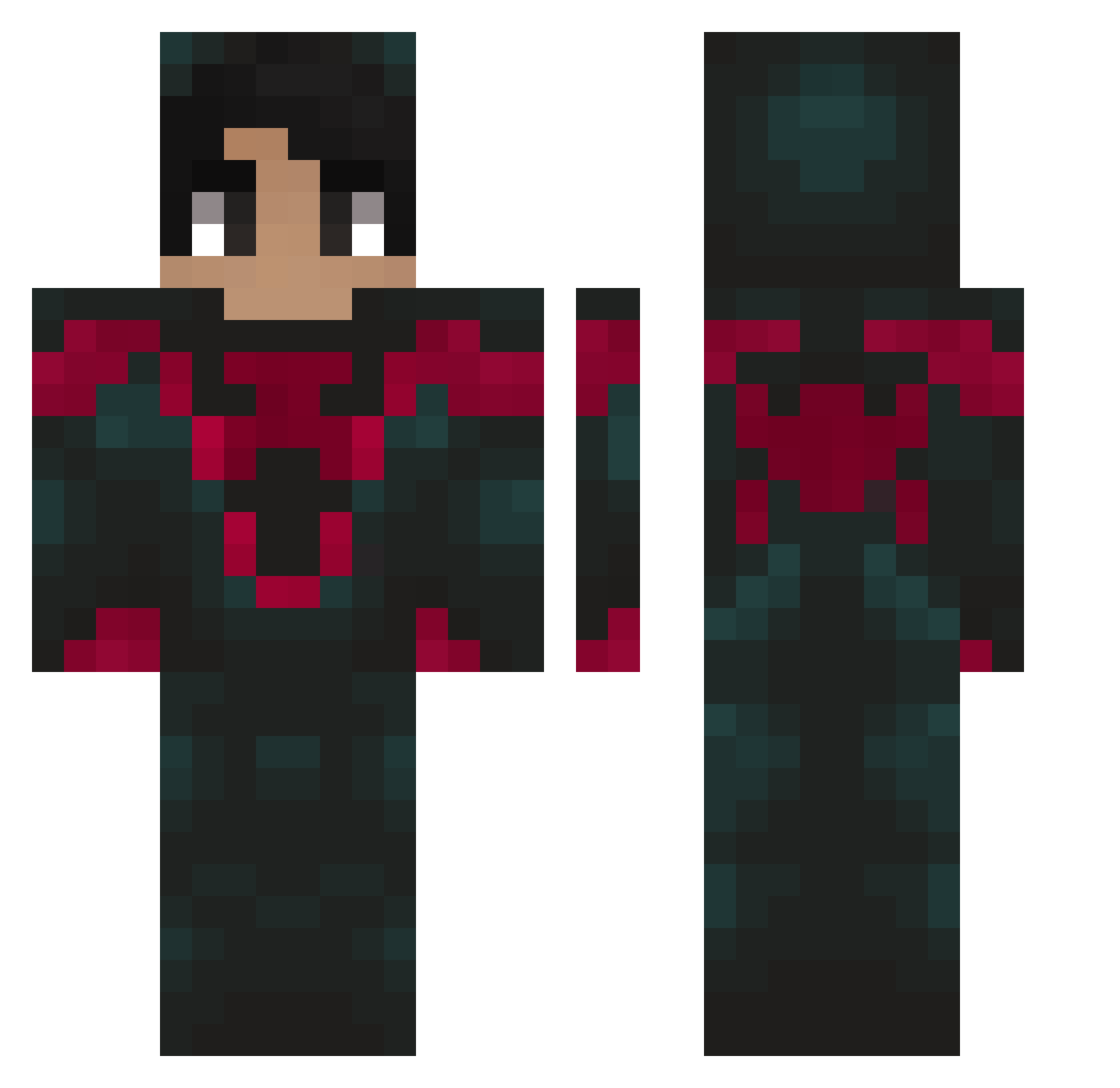 VanilleB0nB0n Minecraft skin, front and back view