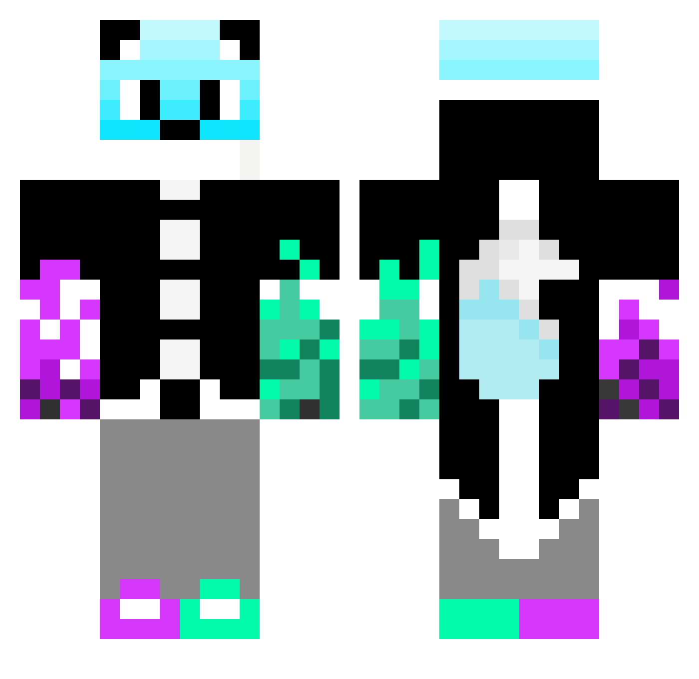 JesseVIsser2408 Minecraft skin, front and back view