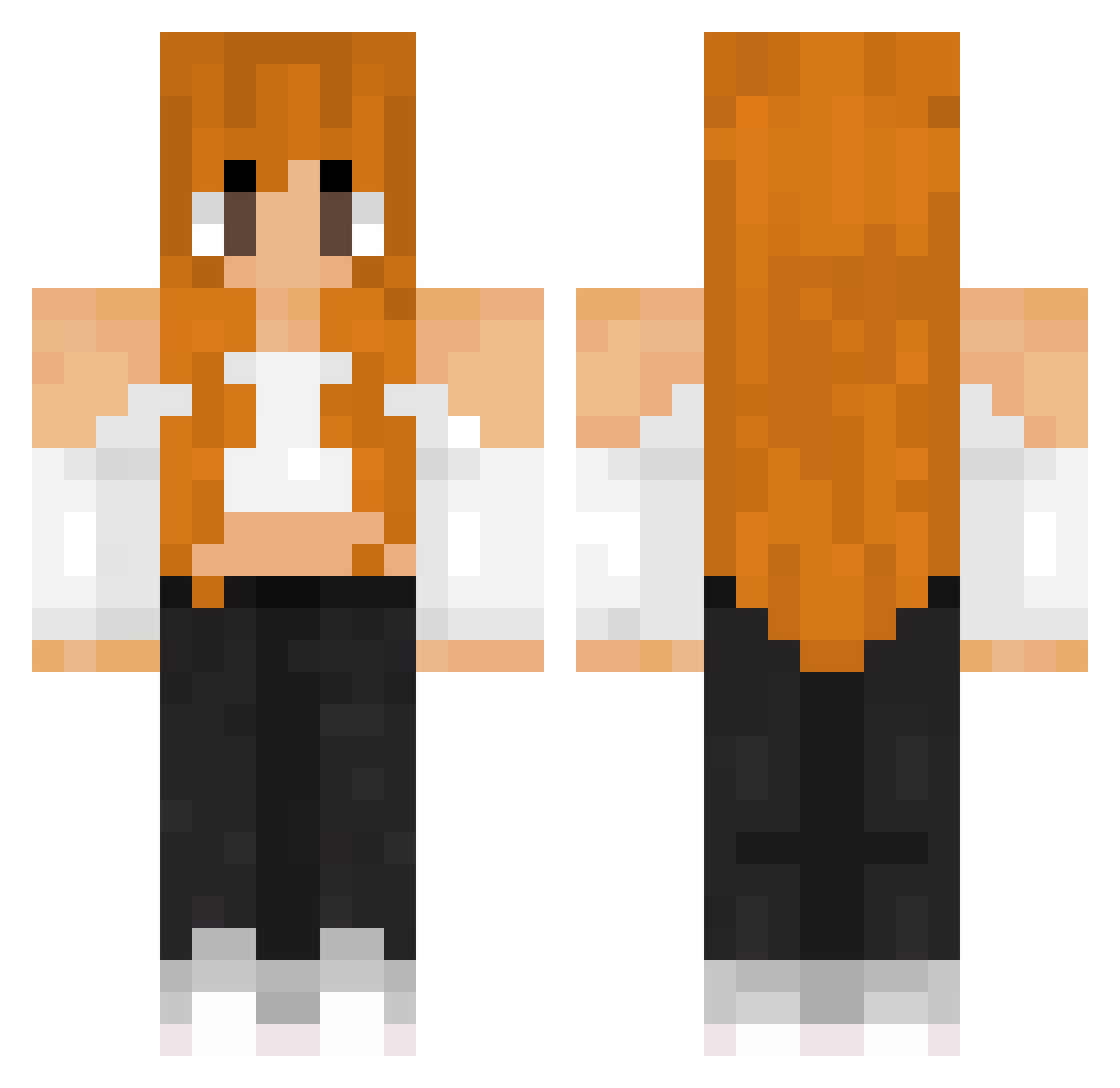 naathzao Minecraft skin, front and back view