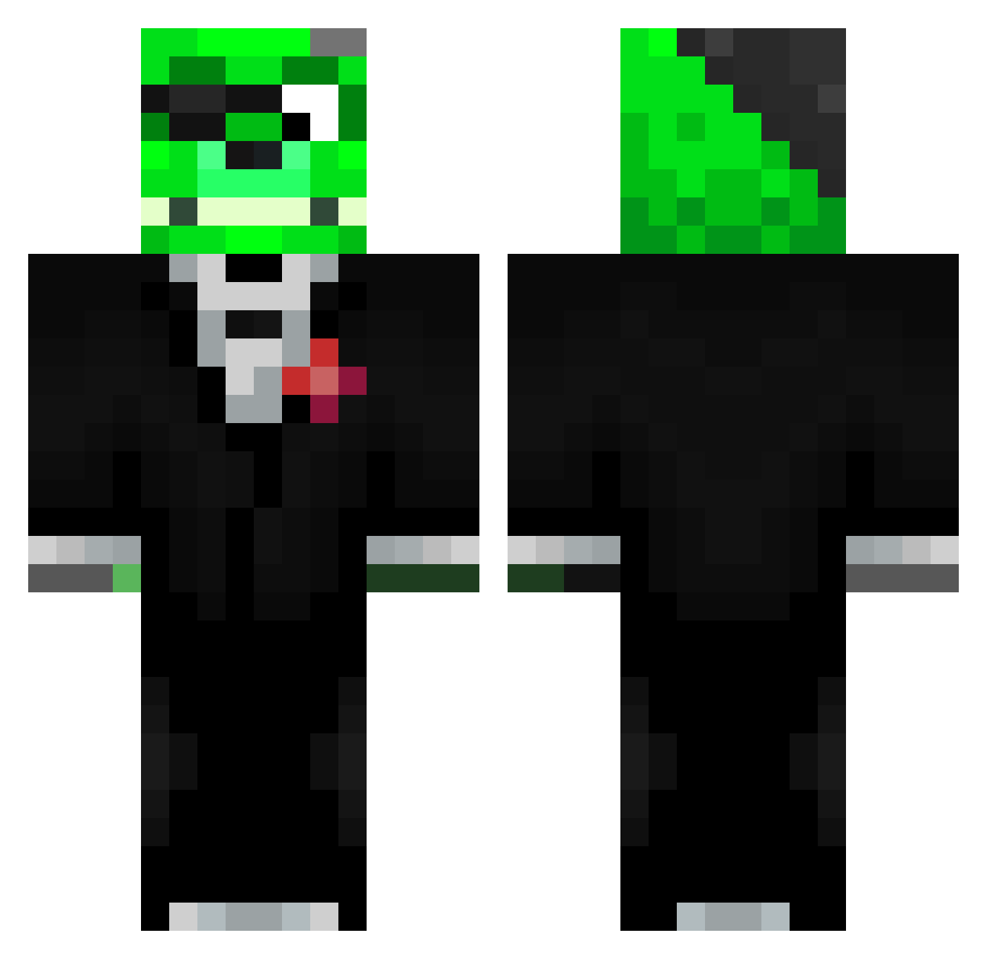 smoketurtle33 Minecraft skin, front and back view