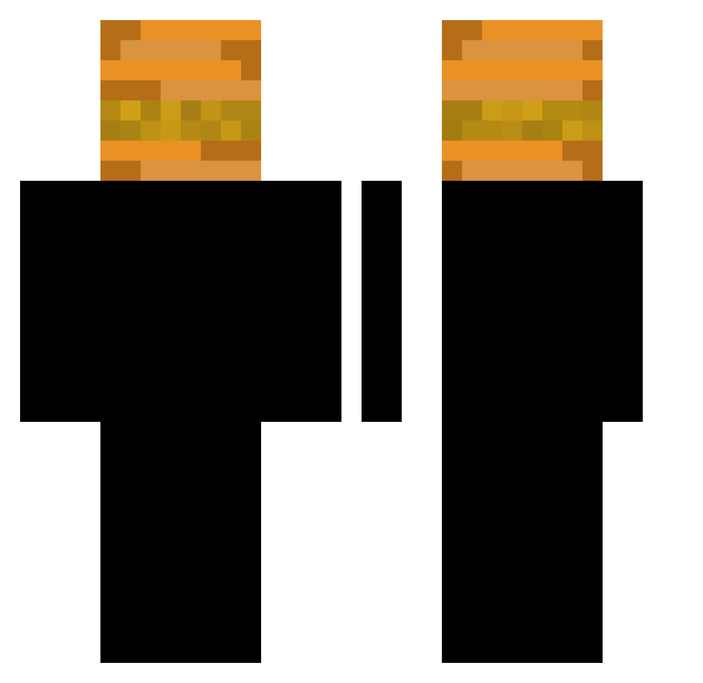 Efrwn Minecraft skin, front and back view
