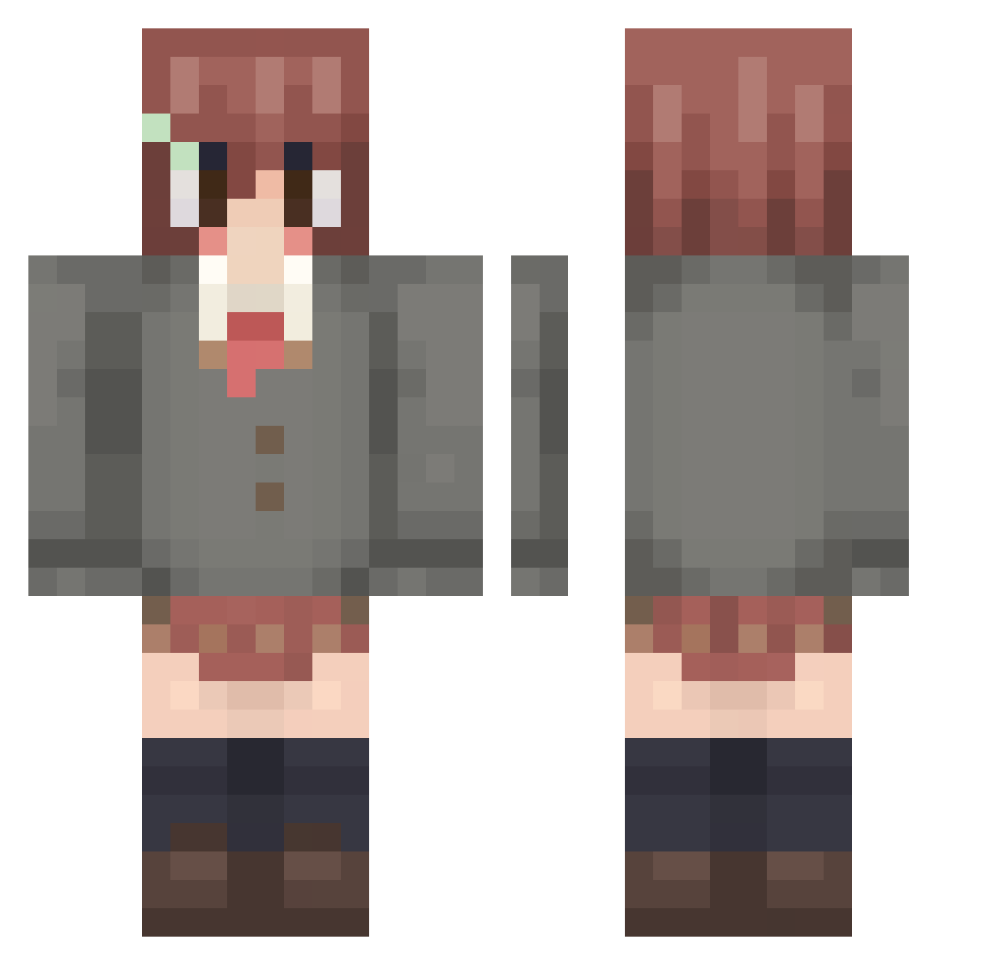 PietroSoldi Minecraft skin, front and back view