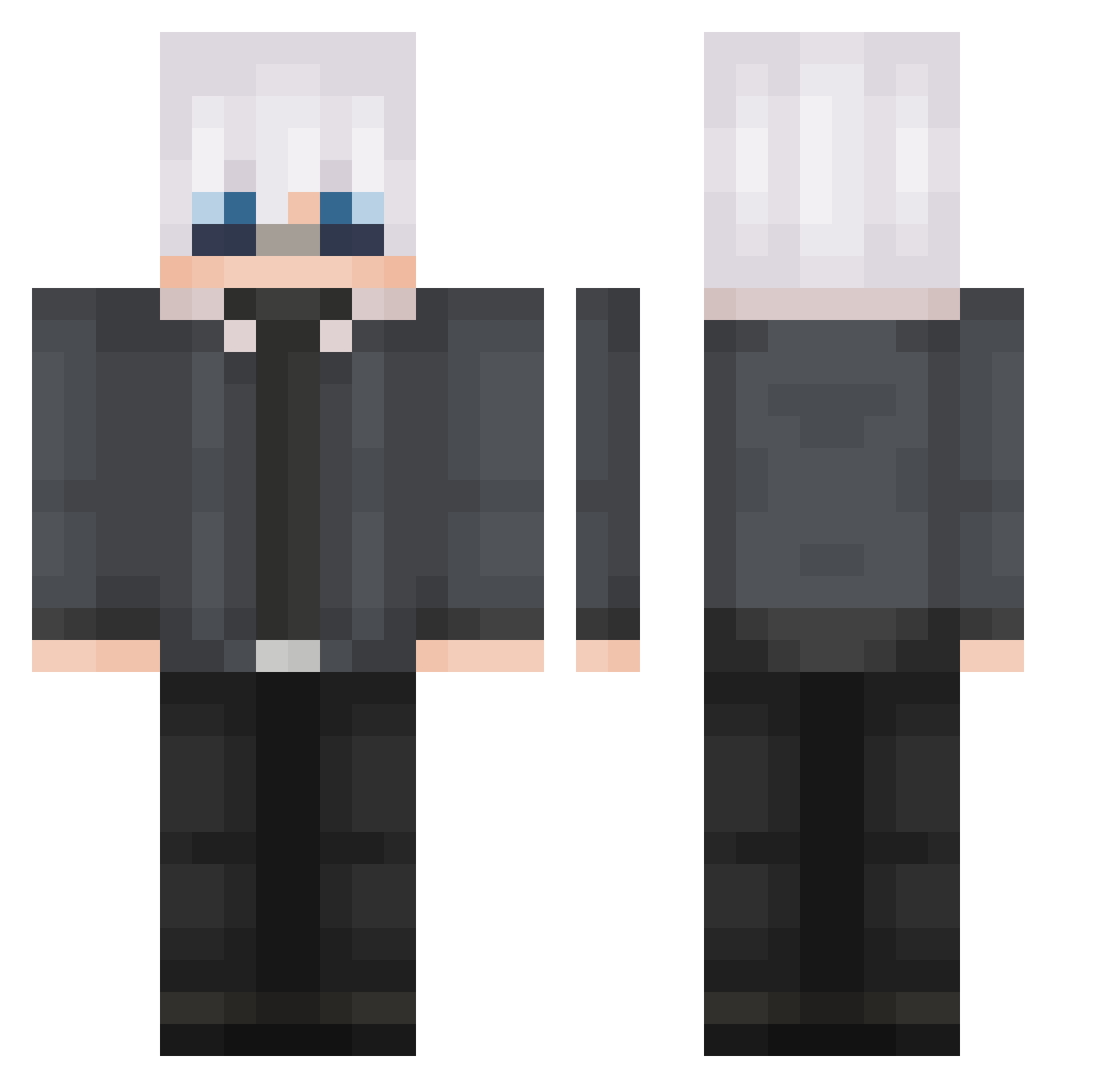 TimNotfat Minecraft skin, front and back view