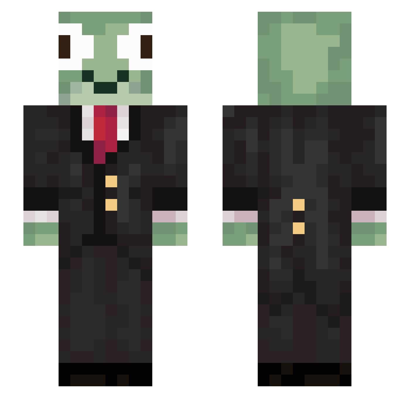 chlorophenothane Minecraft skin, front and back view