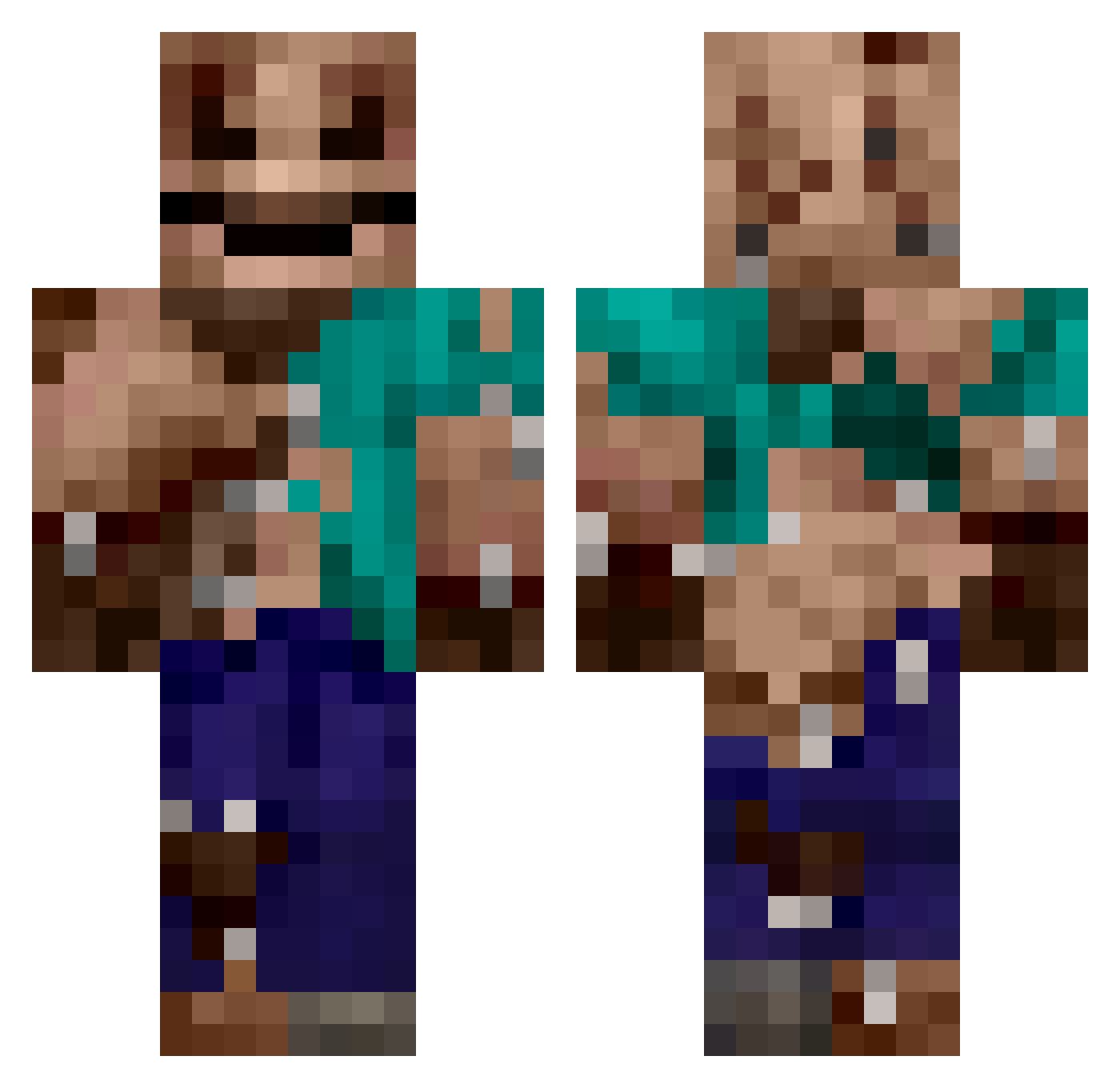 benzoben1234 Minecraft skin, front and back view