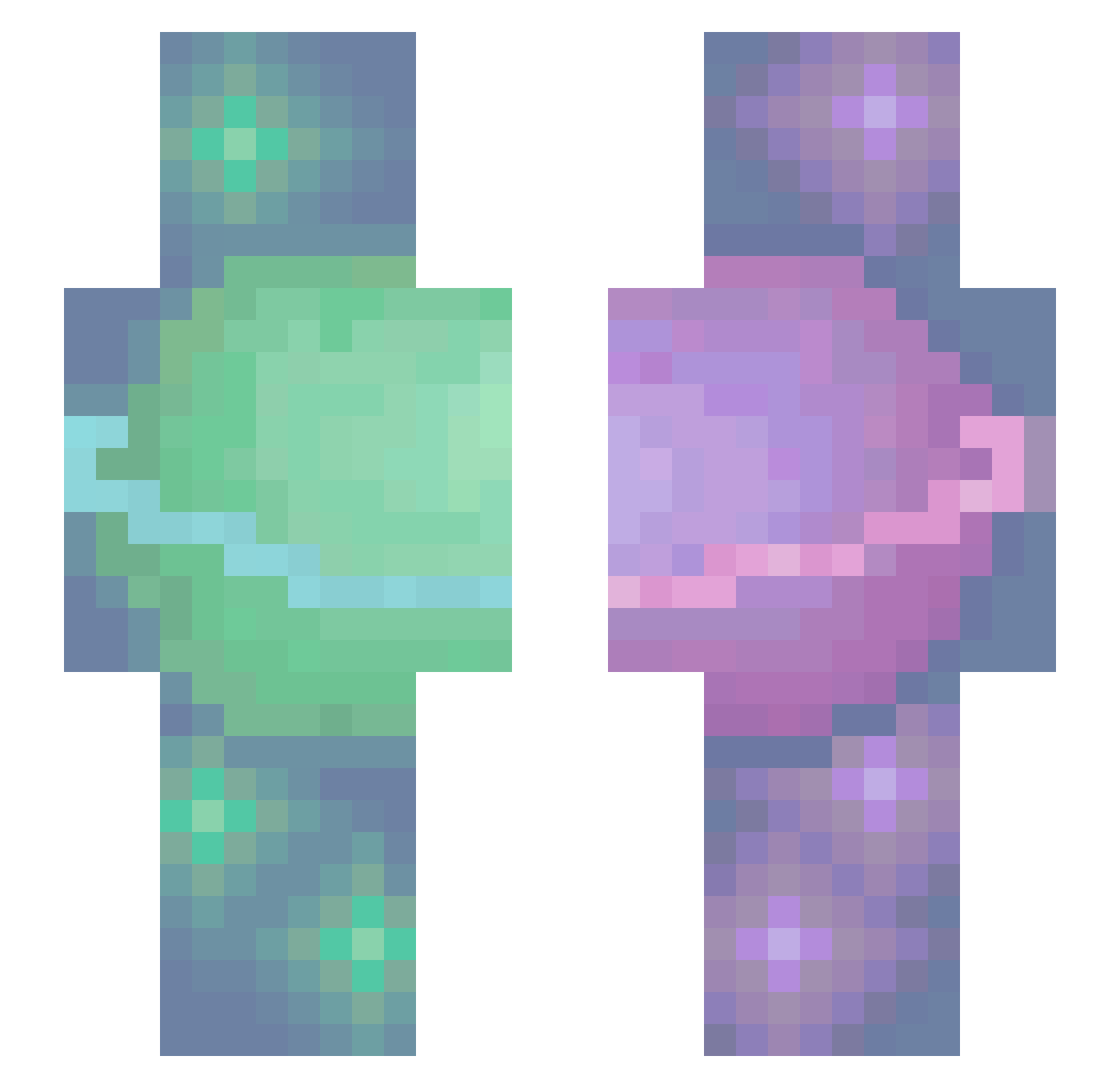 CChilly Minecraft skin, front and back view