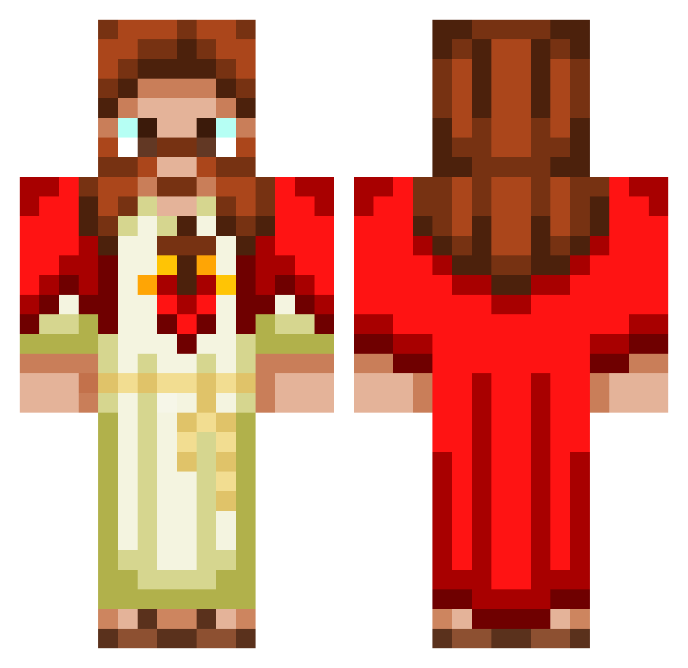 imunchtoes Minecraft skin, front and back view