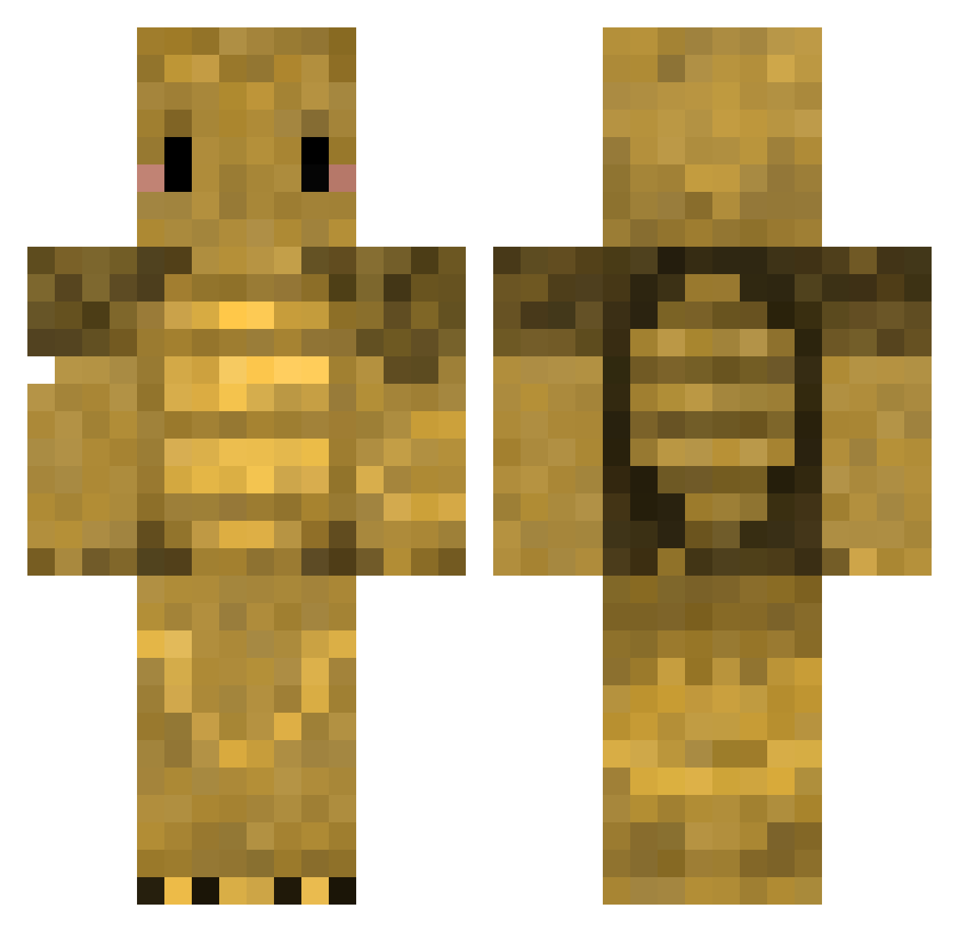 harumakidesu Minecraft skin, front and back view