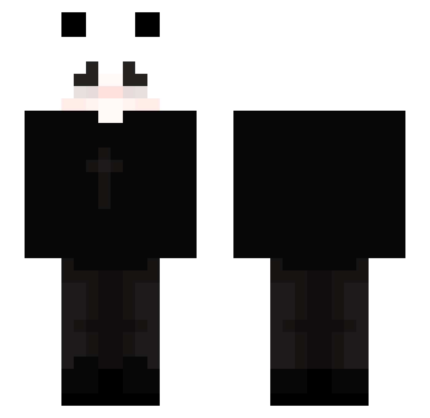 br1nee Minecraft skin, front and back view