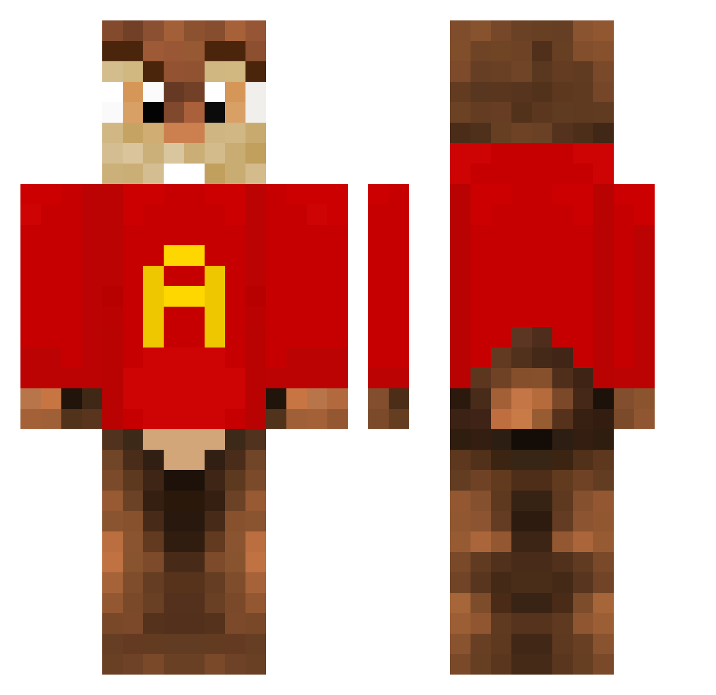 bluey_gamer Minecraft skin, front and back view