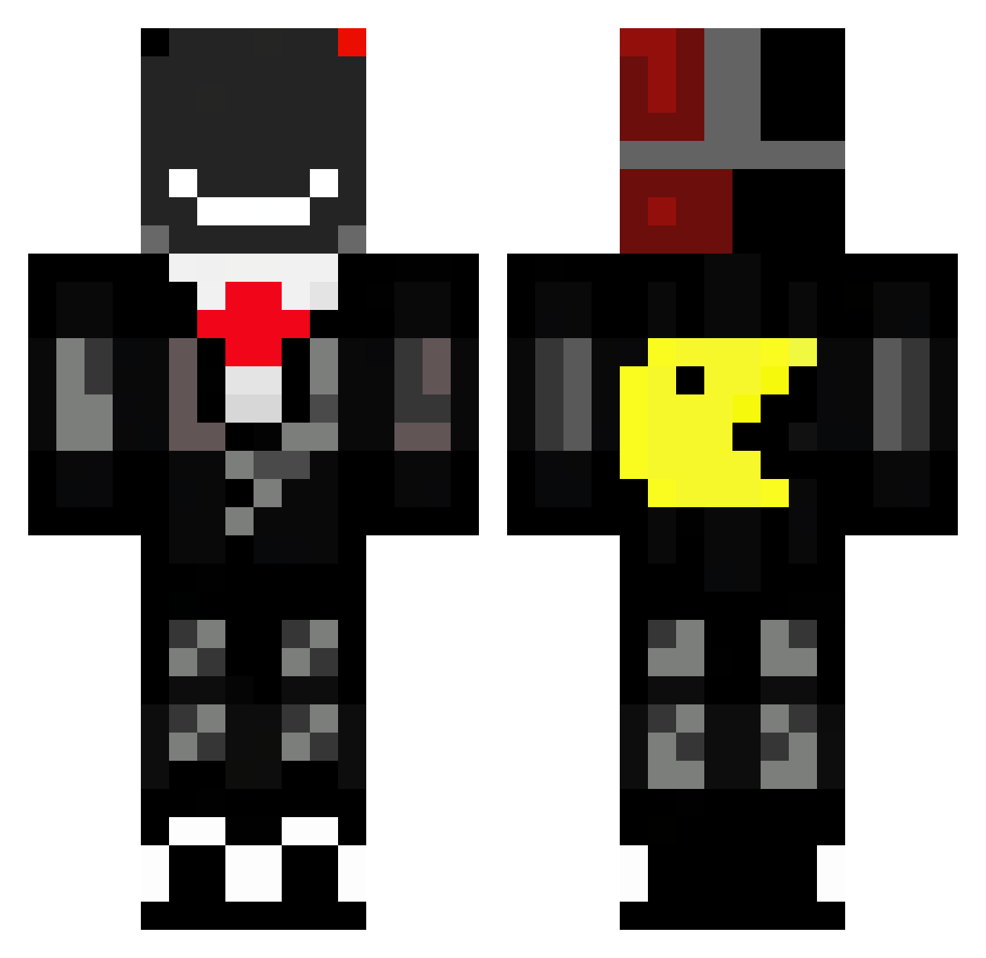 Aloala11 Minecraft skin, front and back view
