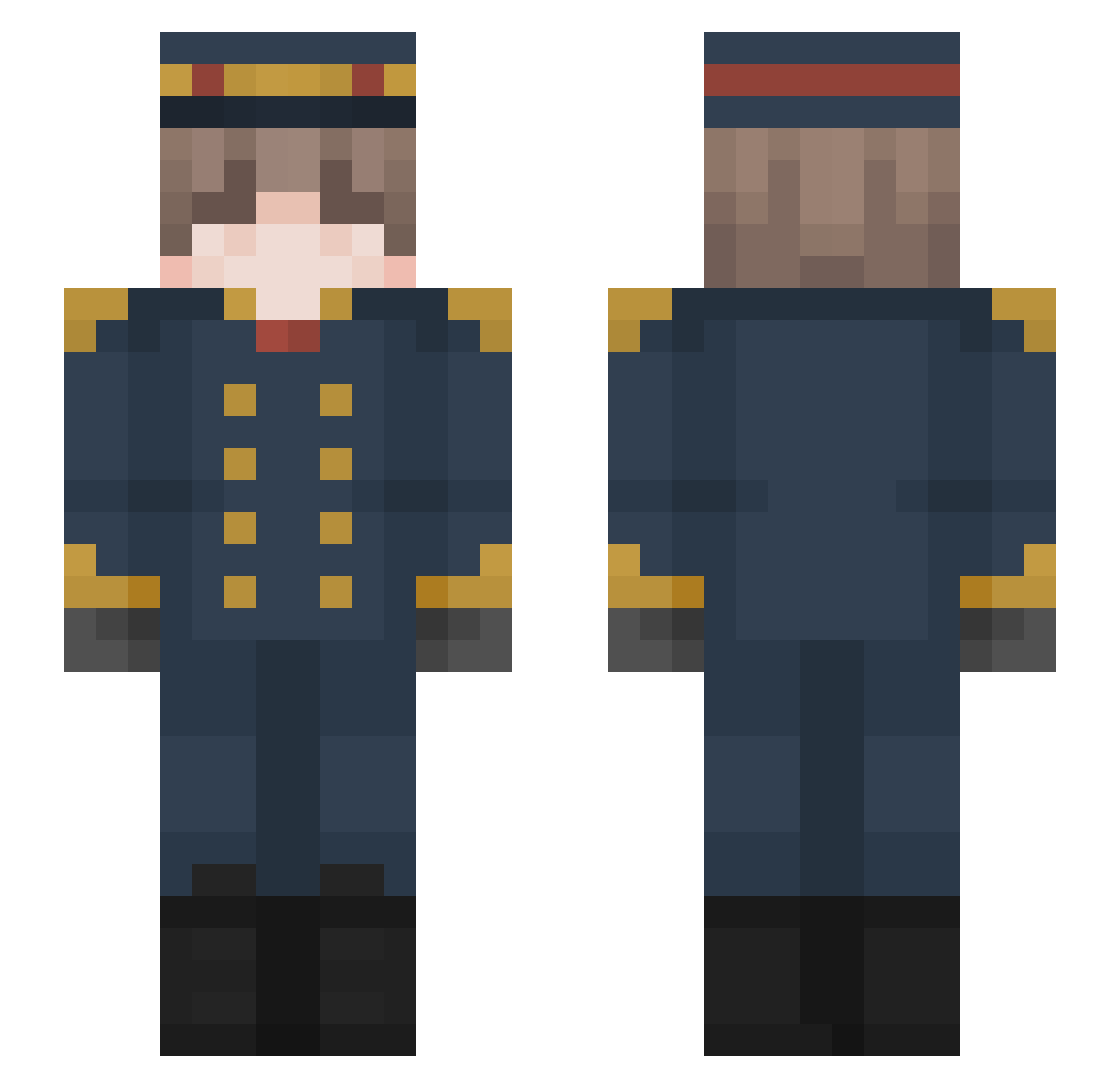 CursemarkApollo Minecraft skin, front and back view
