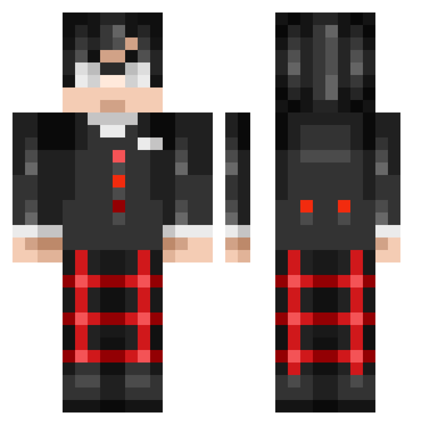 RomDanGer23 Minecraft skin, front and back view