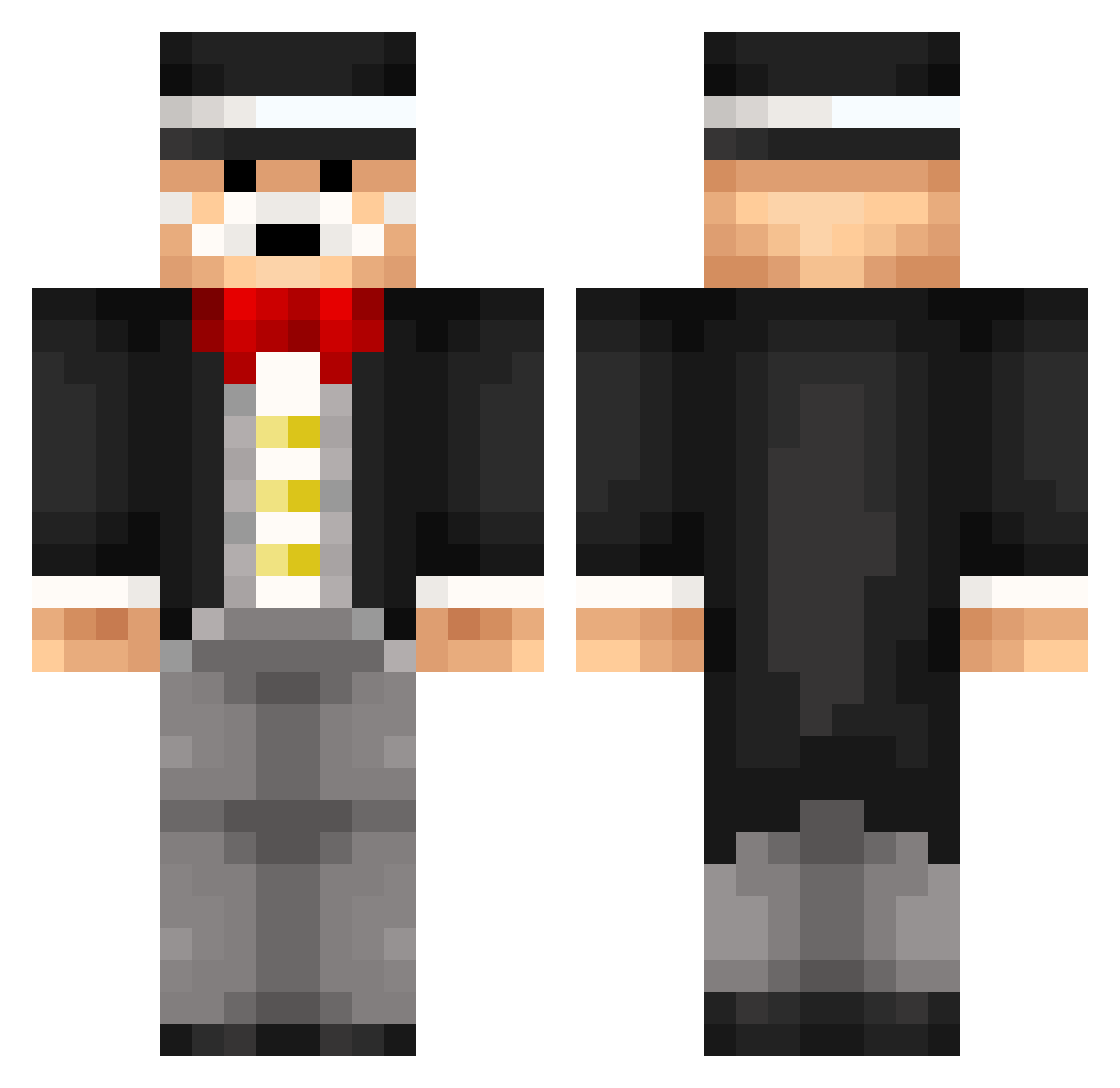BusDriverDrew Minecraft skin, front and back view