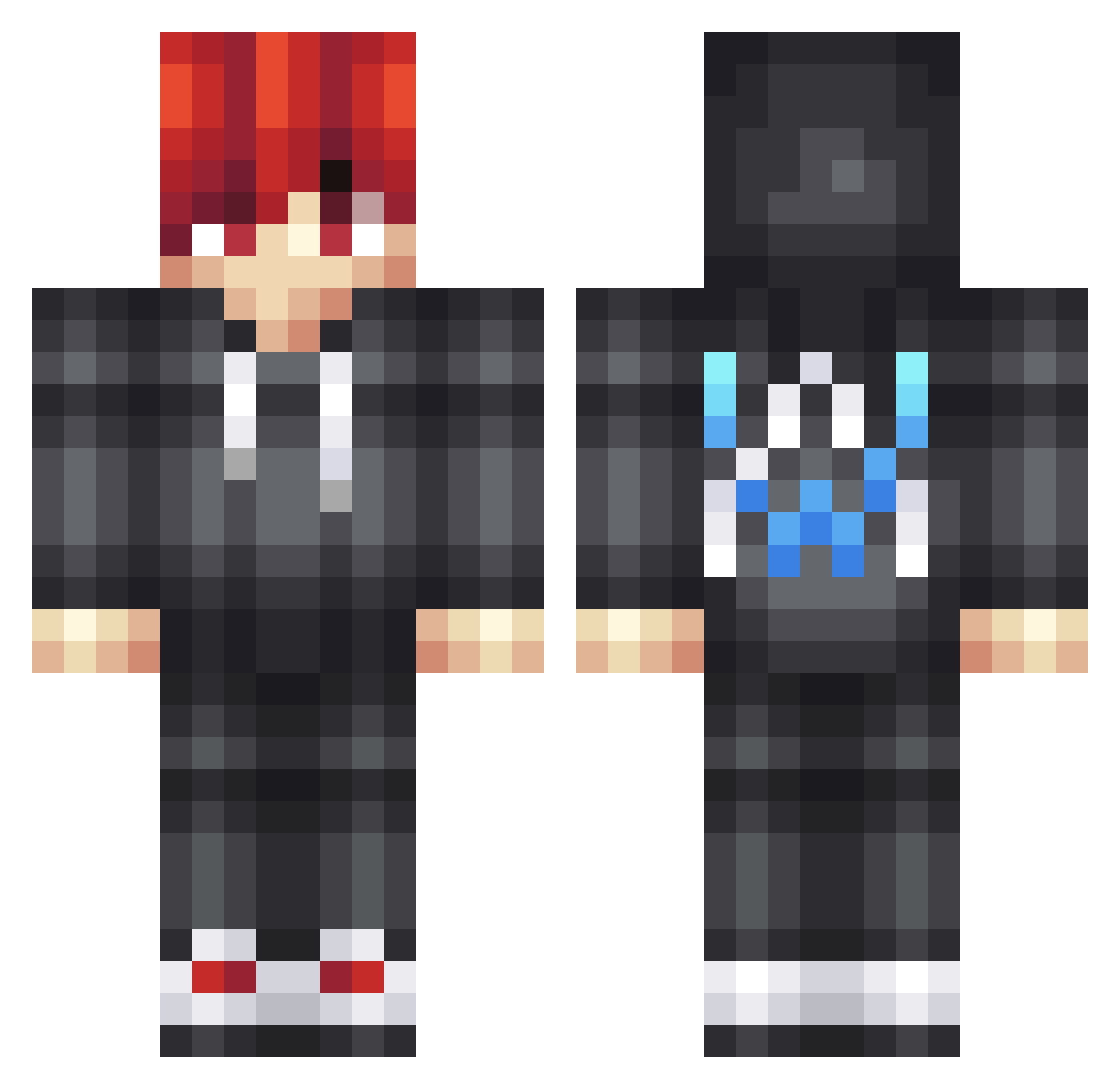 KISSOLOGY Minecraft skin, front and back view