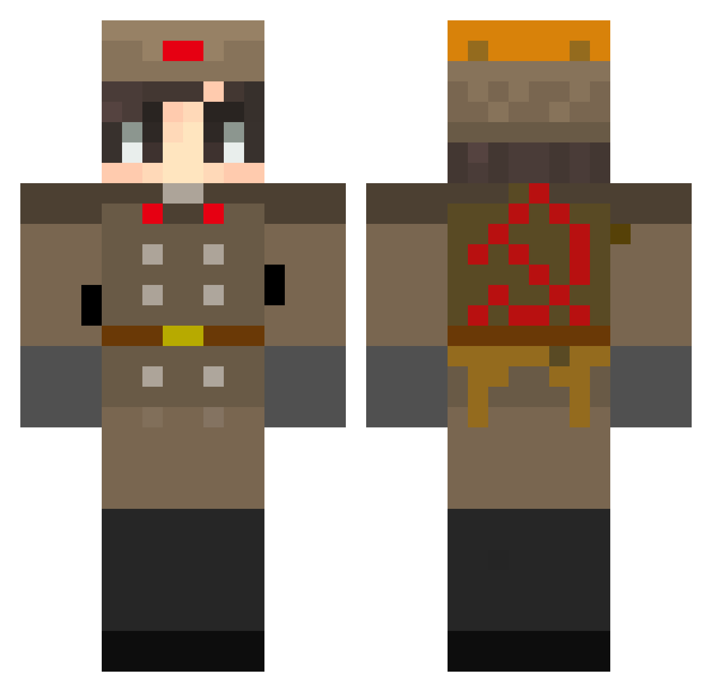DC_syhkb6 Minecraft skin, front and back view