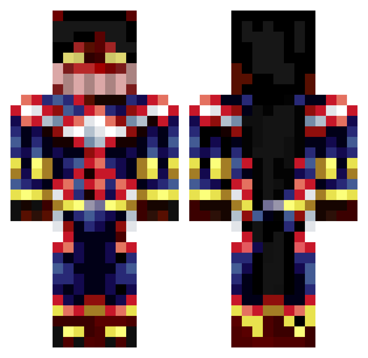 LeGoodra Minecraft skin, front and back view