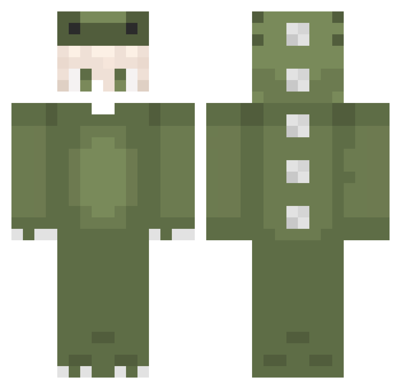 SofistaIV Minecraft skin, front and back view