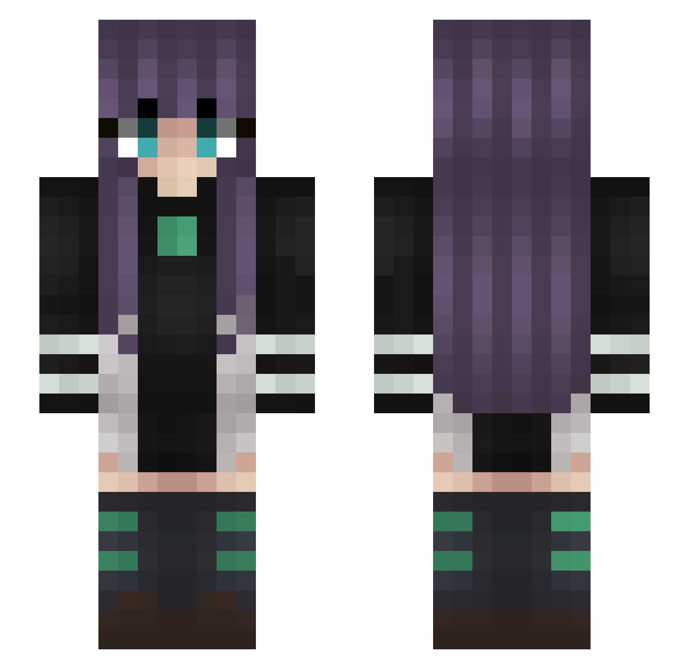 stratech Minecraft skin, front and back view