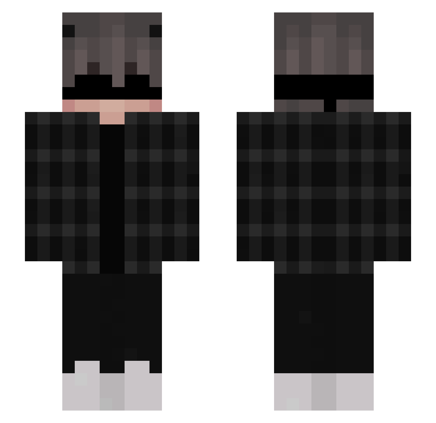 CozyByNokia Minecraft skin, front and back view