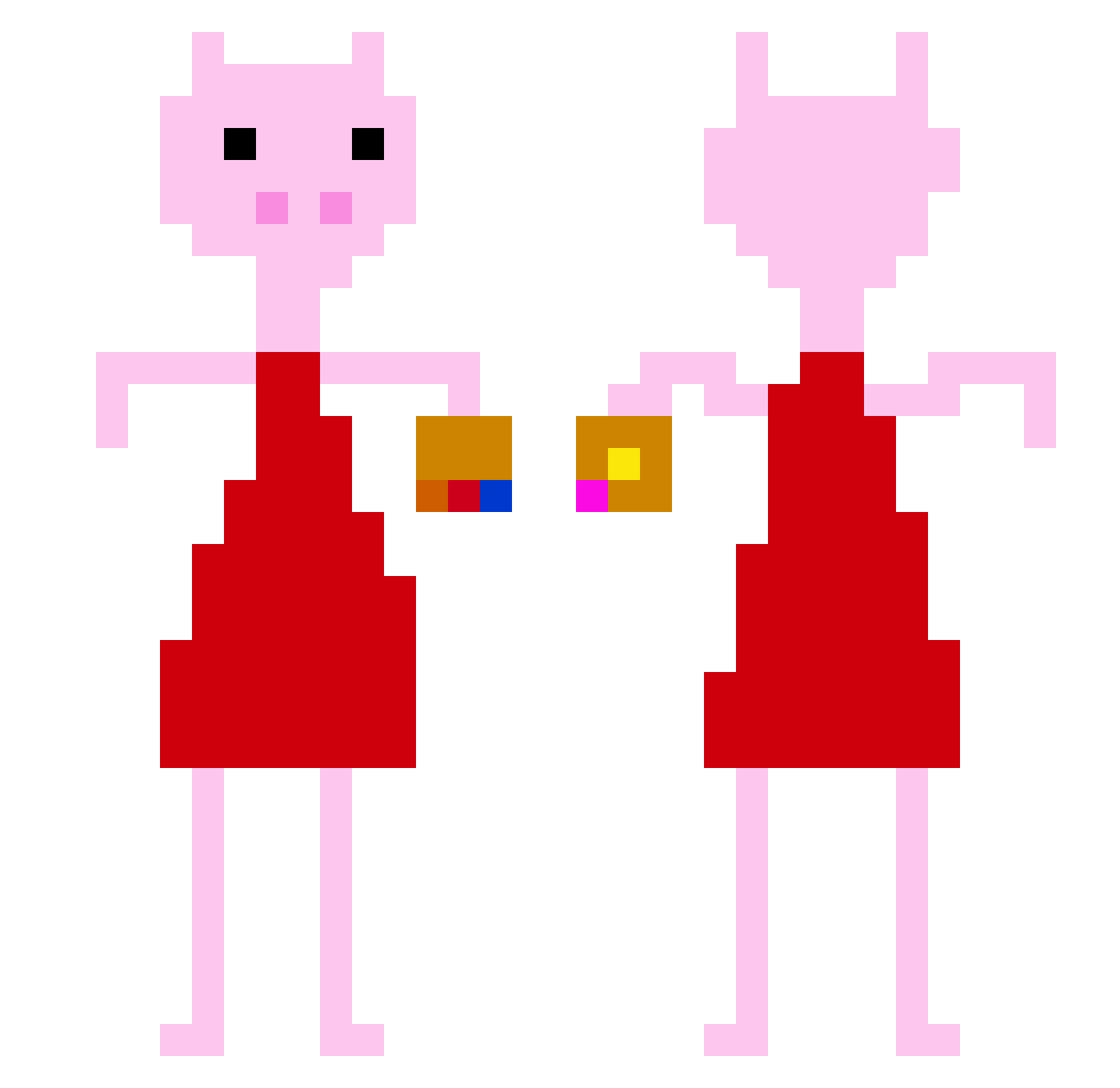 gussigris Minecraft skin, front and back view